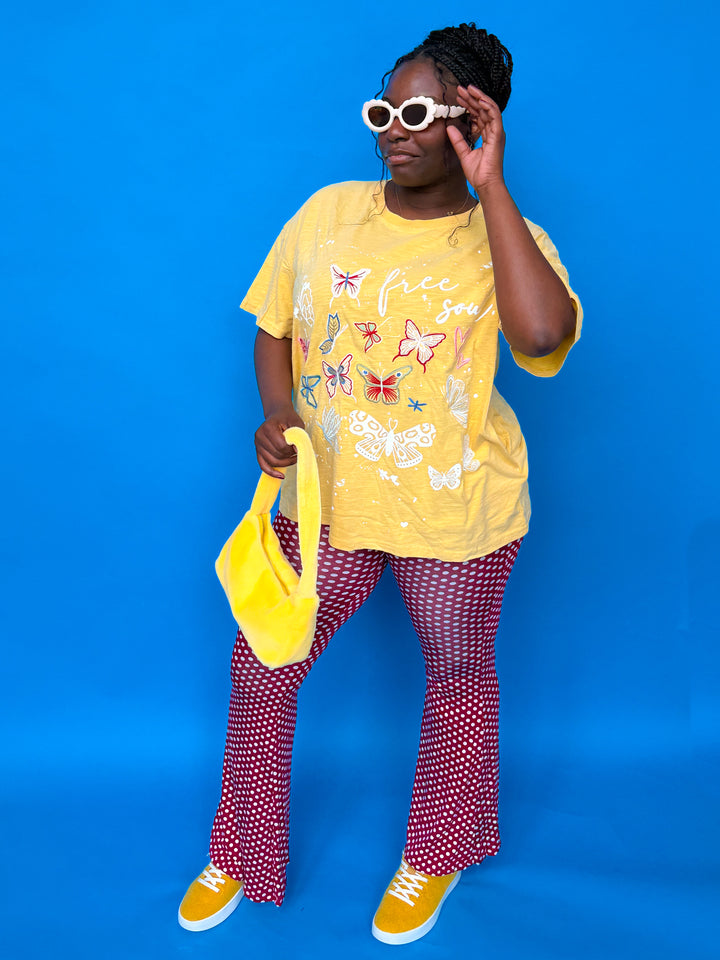 Red Polka Dot Flare Pants (S-3XL)