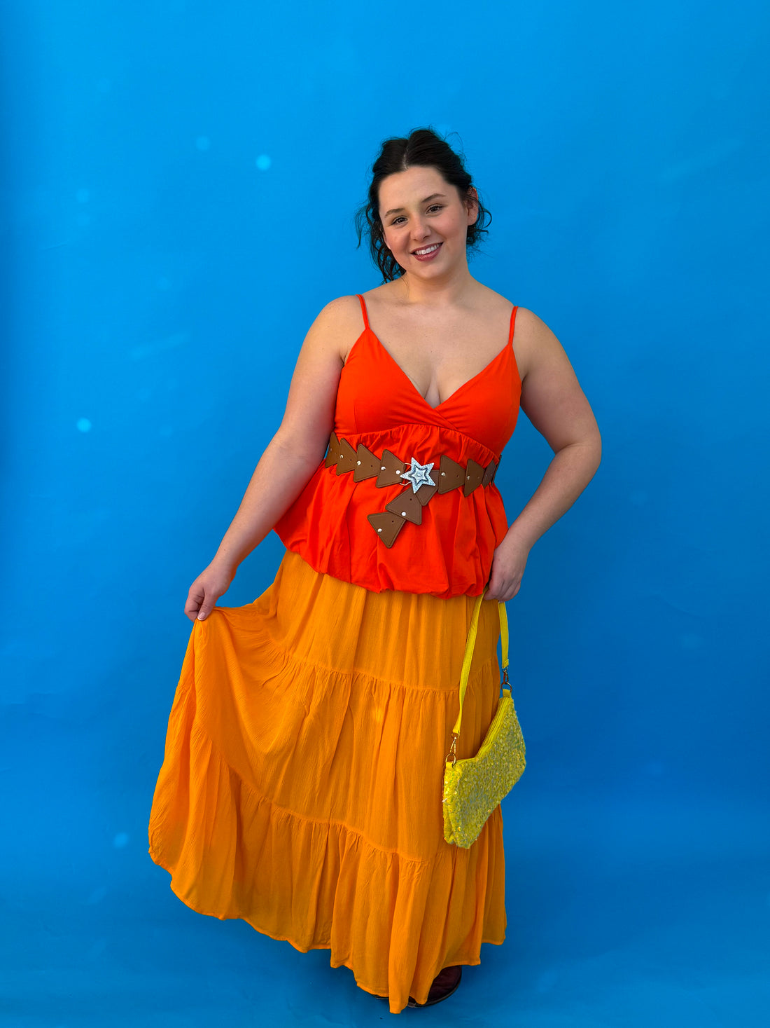 Fast Times Skirt in Marigold (S-3XL)