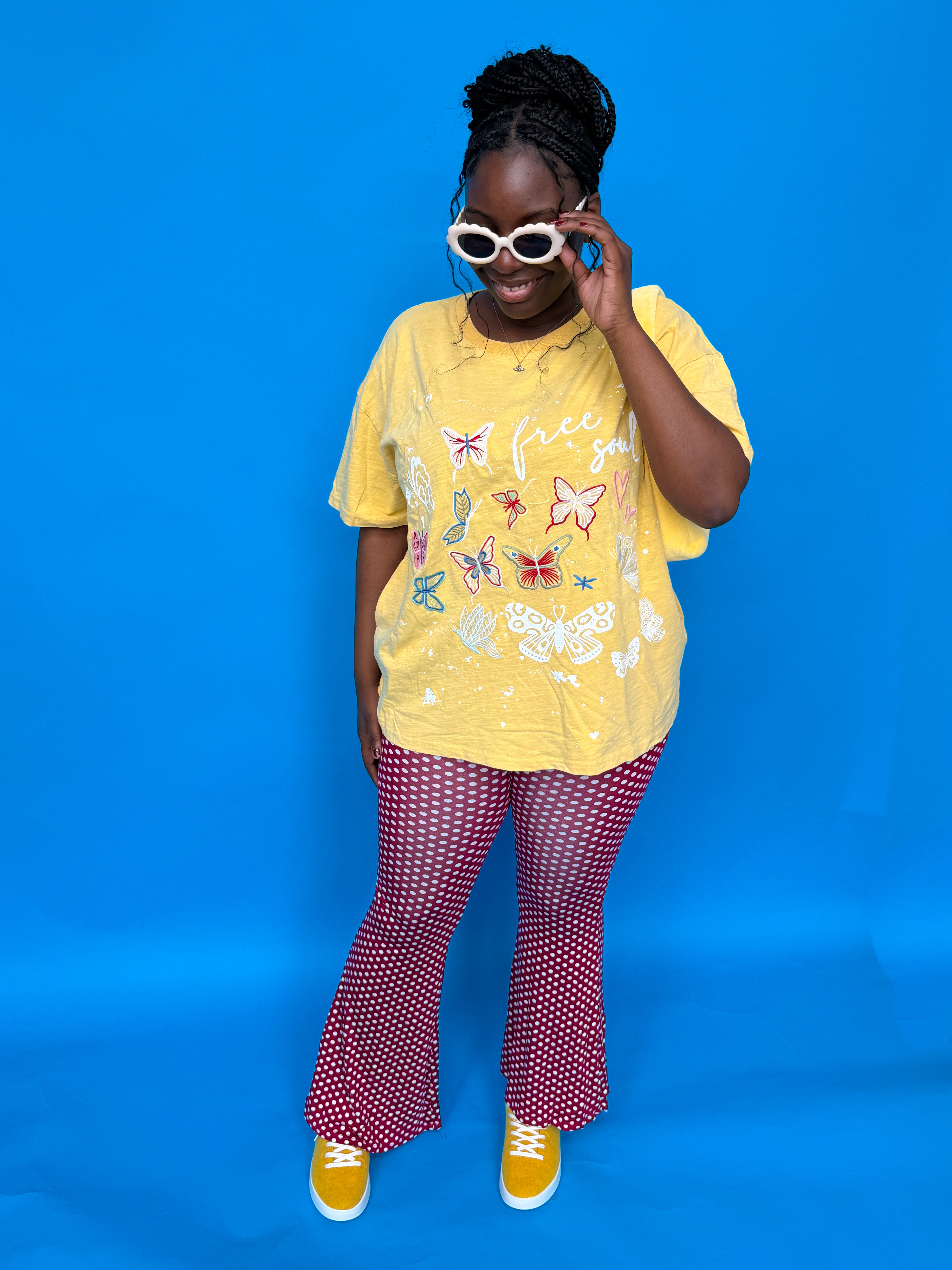 Red Polka Dot Flare Pants (S-3XL)