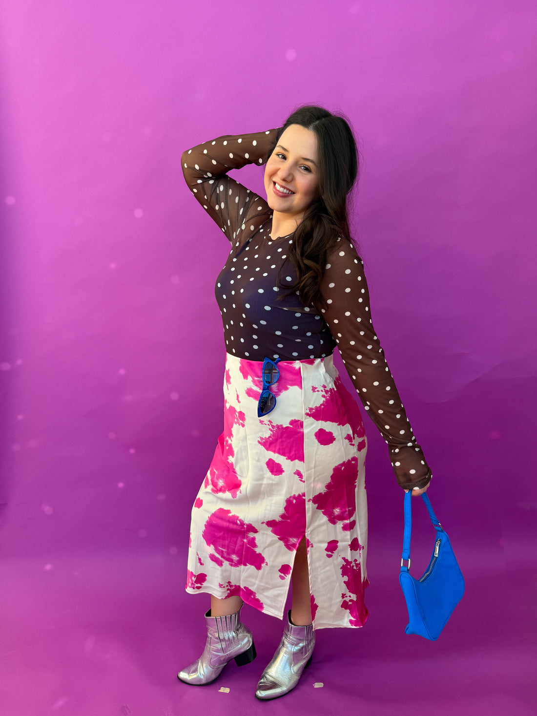 Strawberry Cow Midi Skirt (S-3XL)