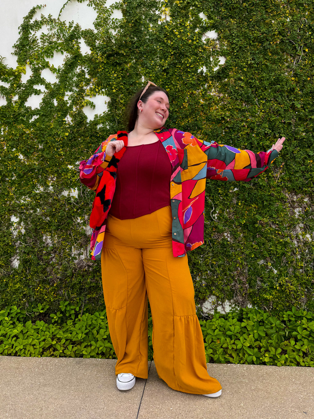 Fall Floral Button Down (S-3XL)