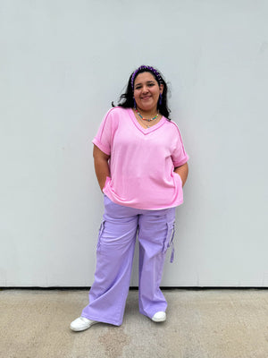 Lavender Cargo Pants (S-3x)