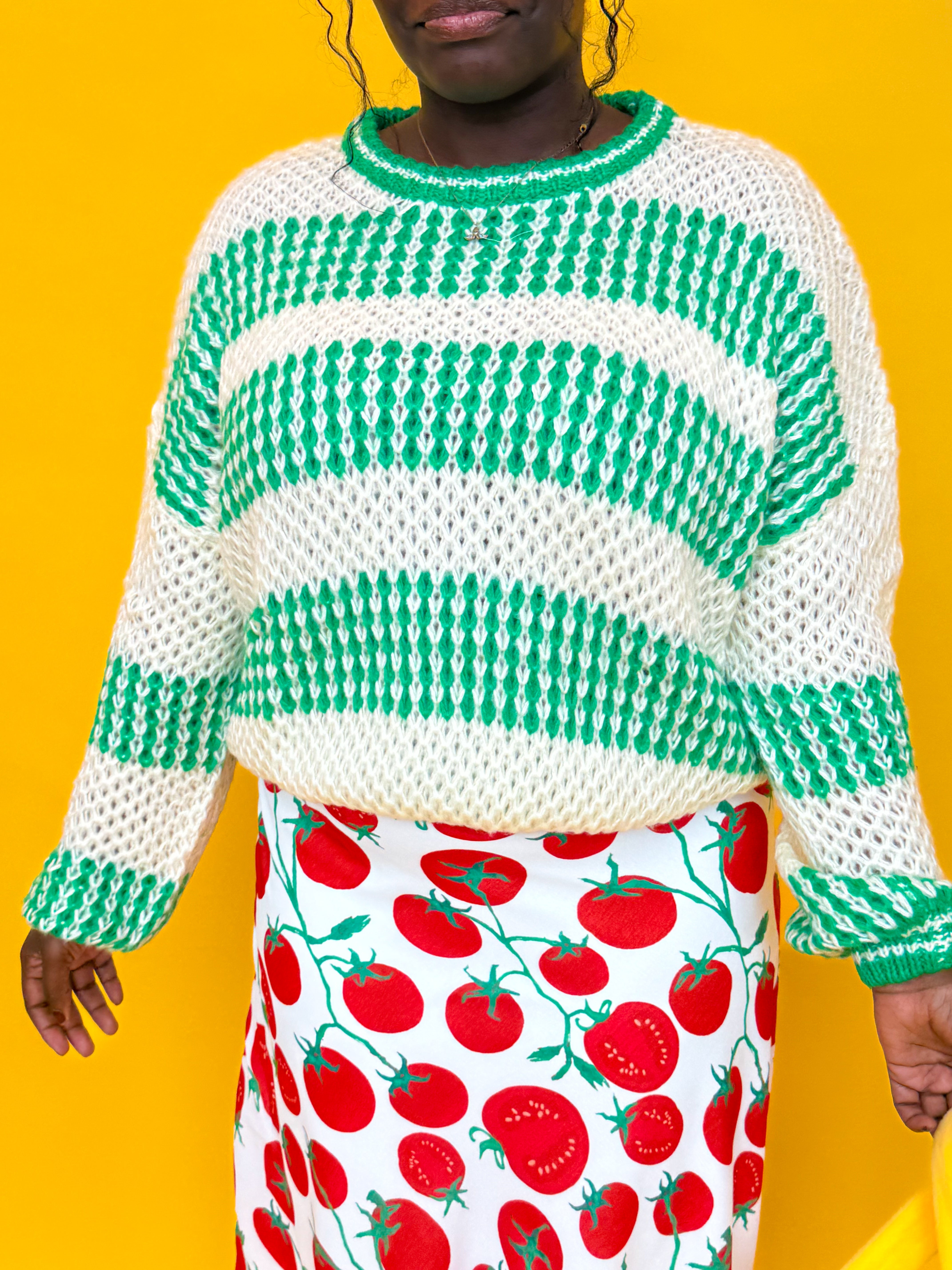 Green Striped Sweater (S-3XL)