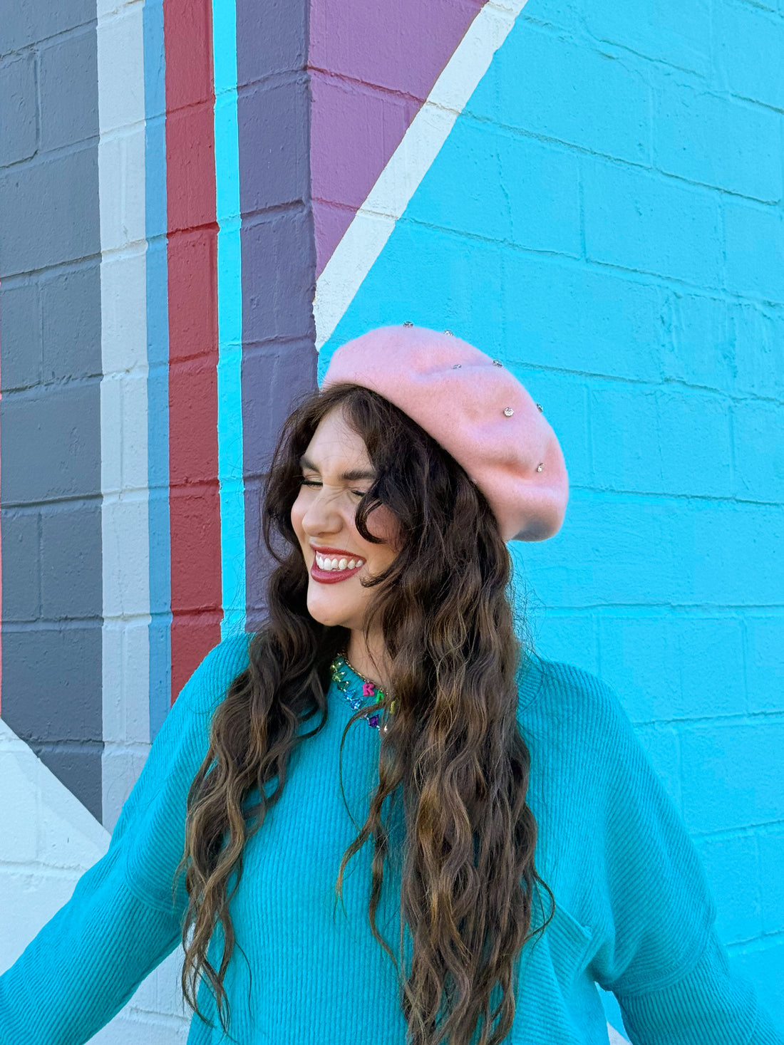 Light Pink Crystal Beret