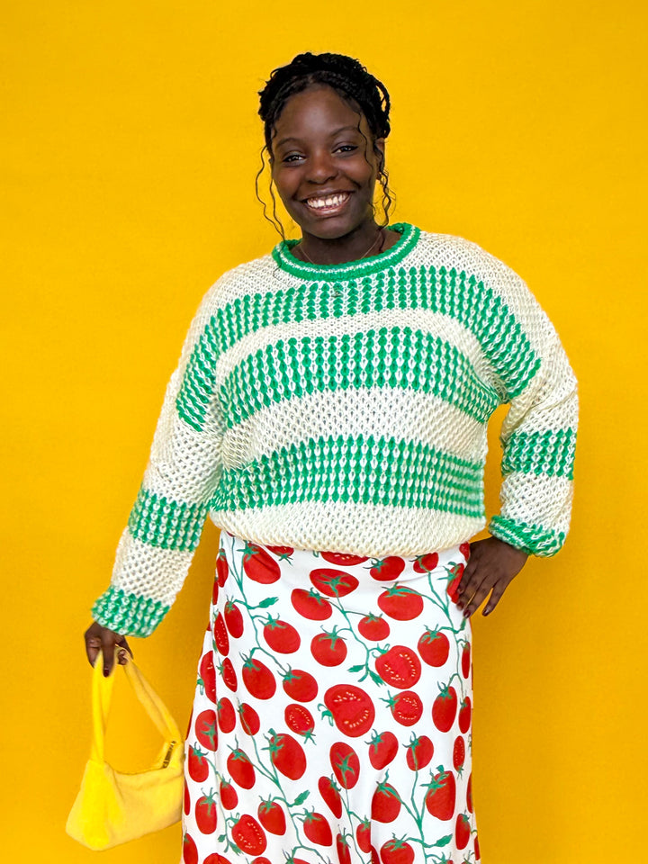 Green Striped Sweater (S-3XL)