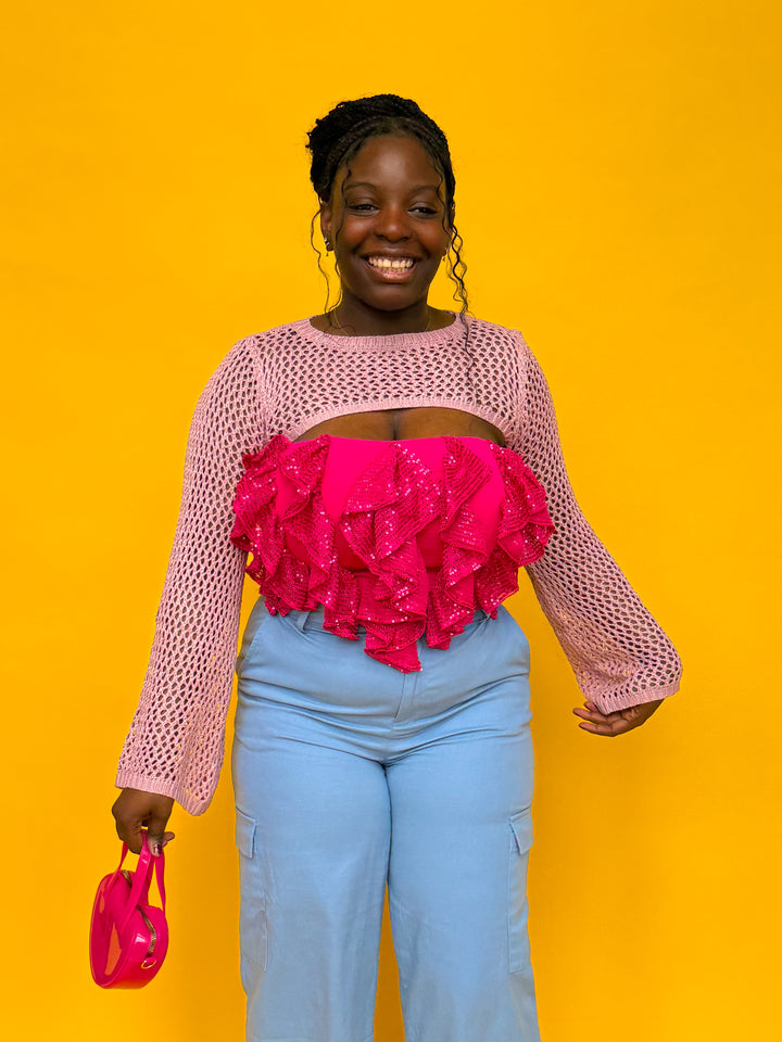 Wonderland Bolero in Light Pink (S-L)