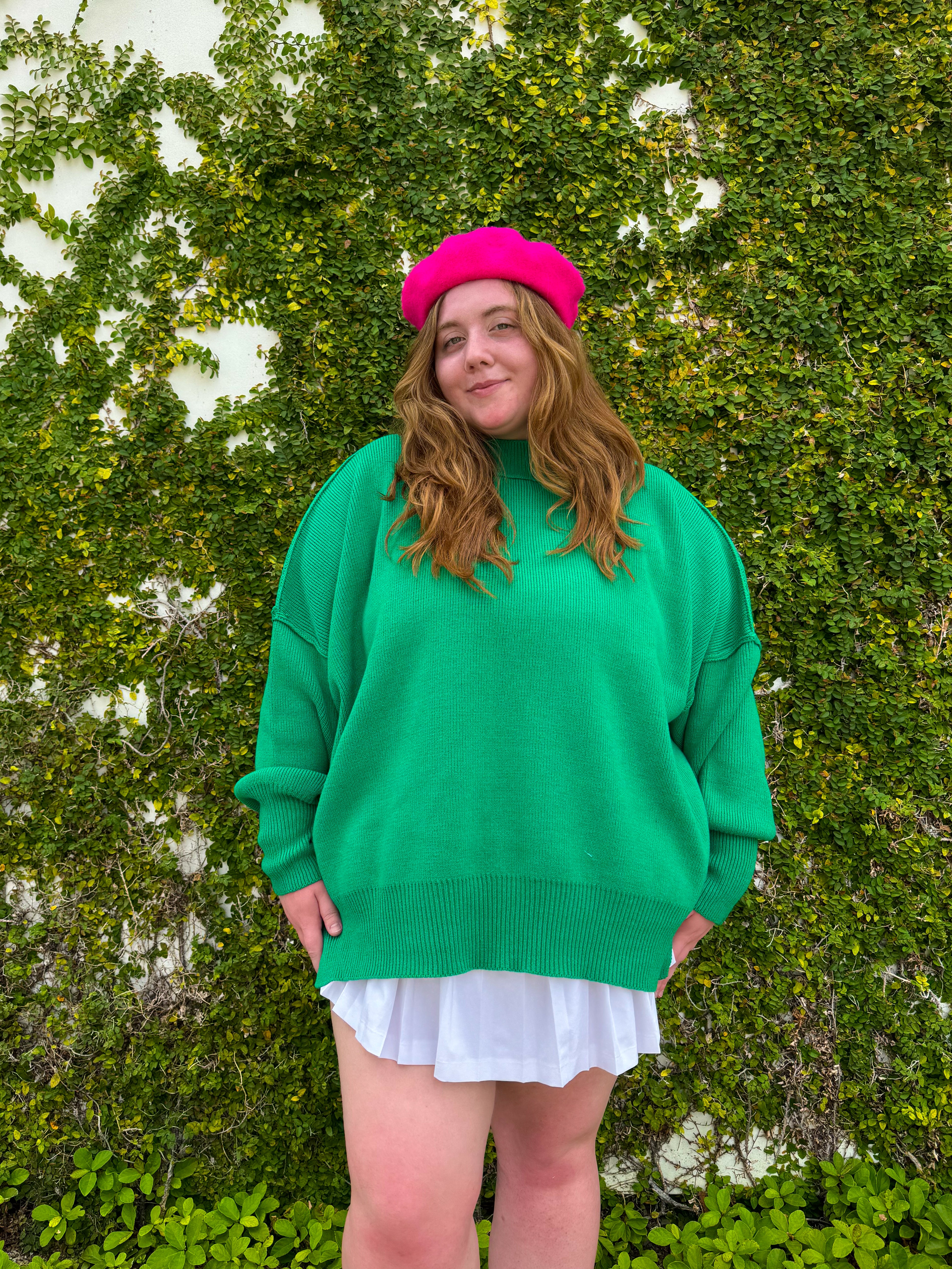 Green Oversized Cozy Sweater (S-3XL)