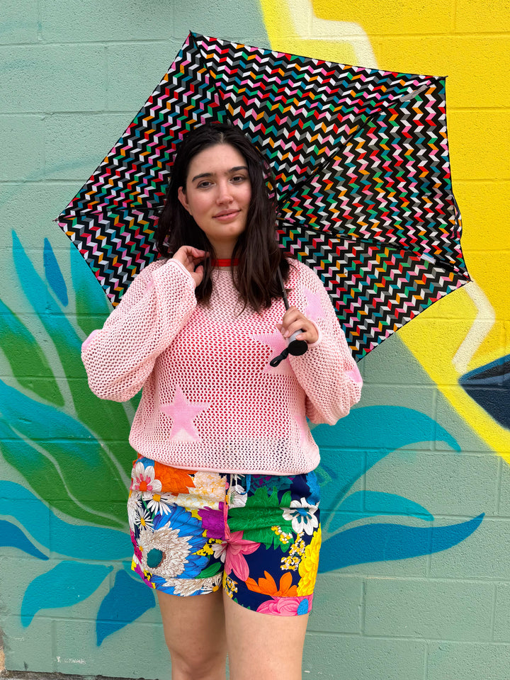 Pink Mesh Star Layering Top (S-3XL)