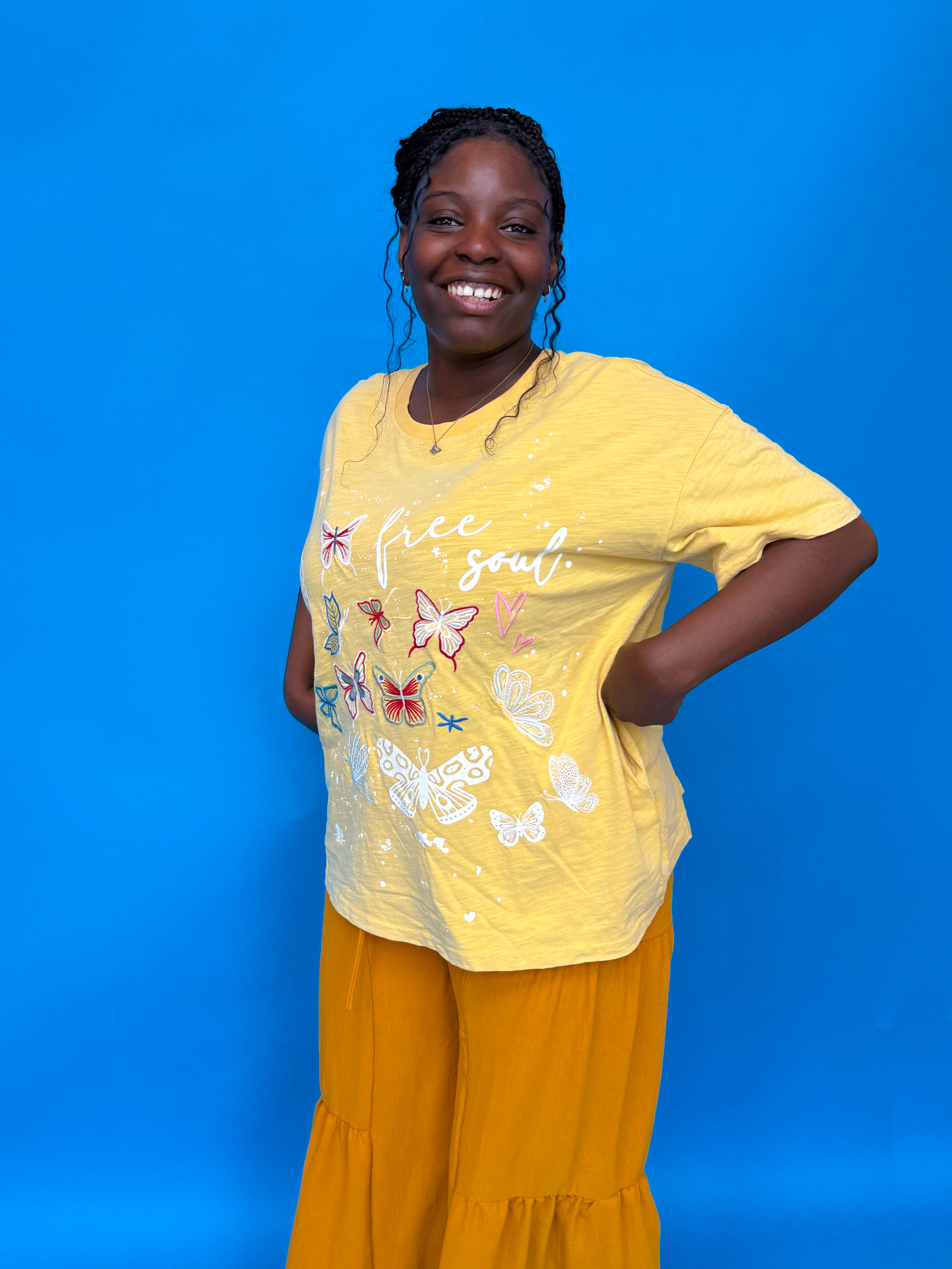 Yellow Butterfly Tee (S-XL)