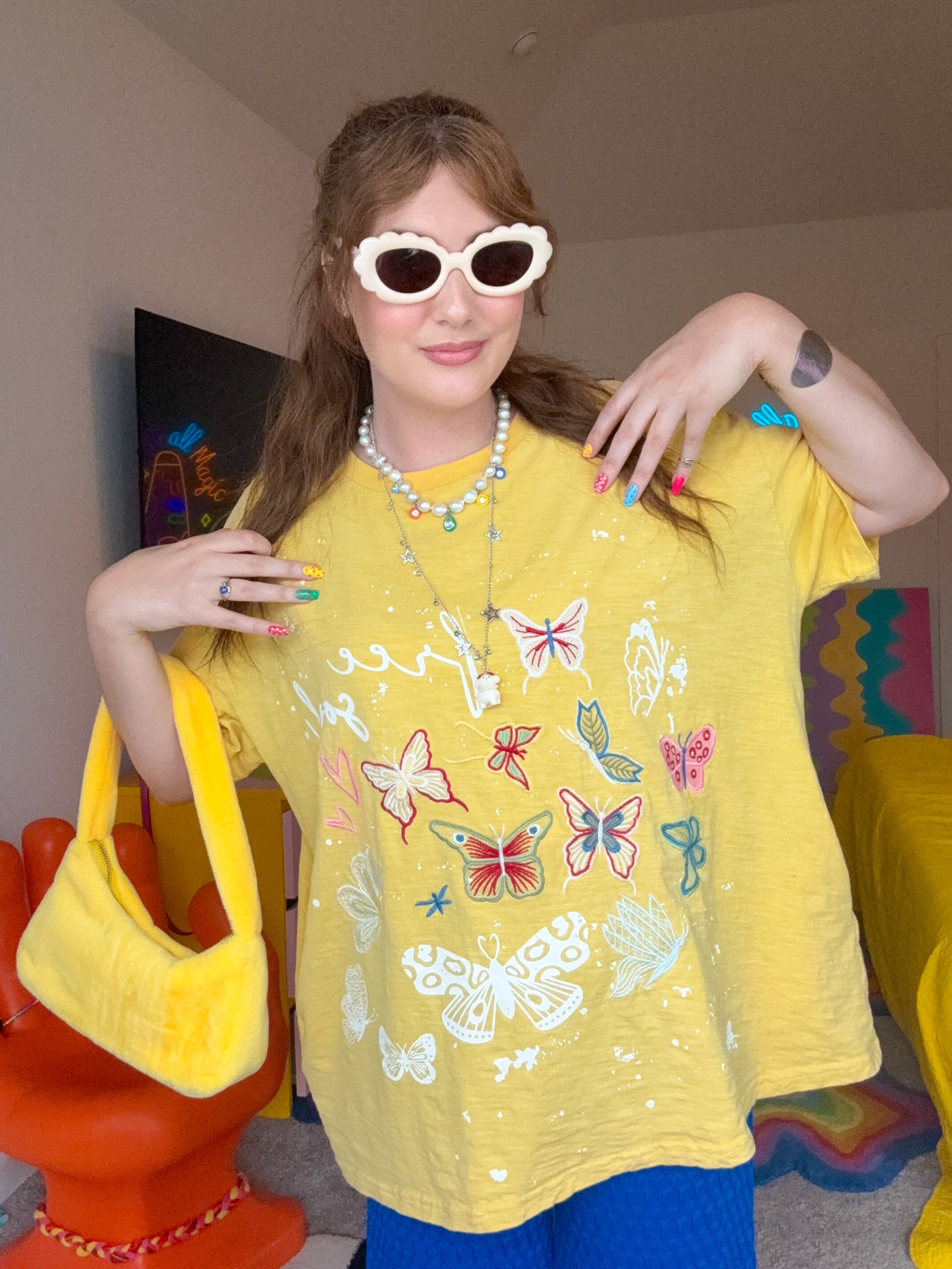 Yellow Butterfly Tee (S-XL)