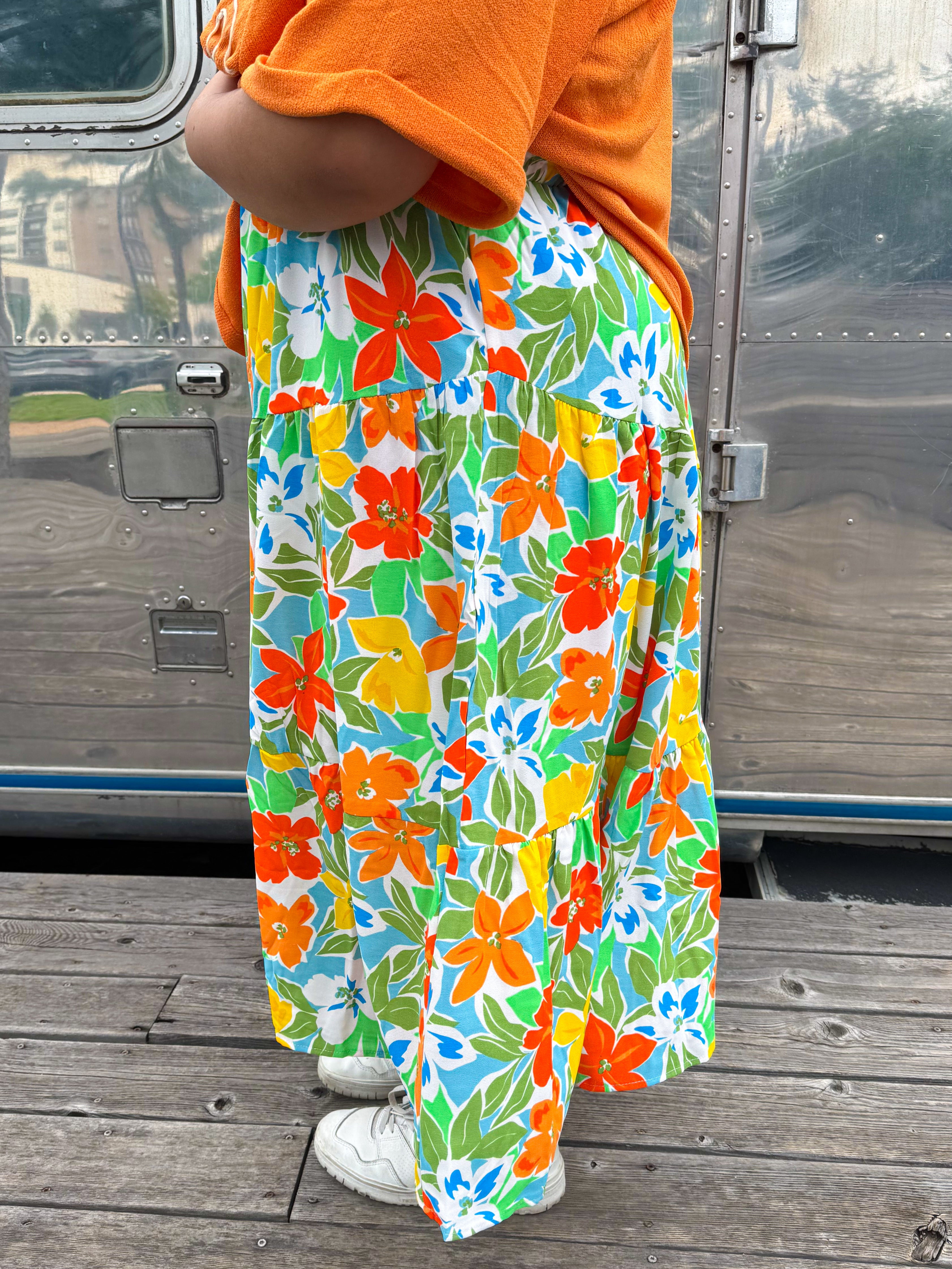 Island Vacation Maxi Skirt (S-3x)