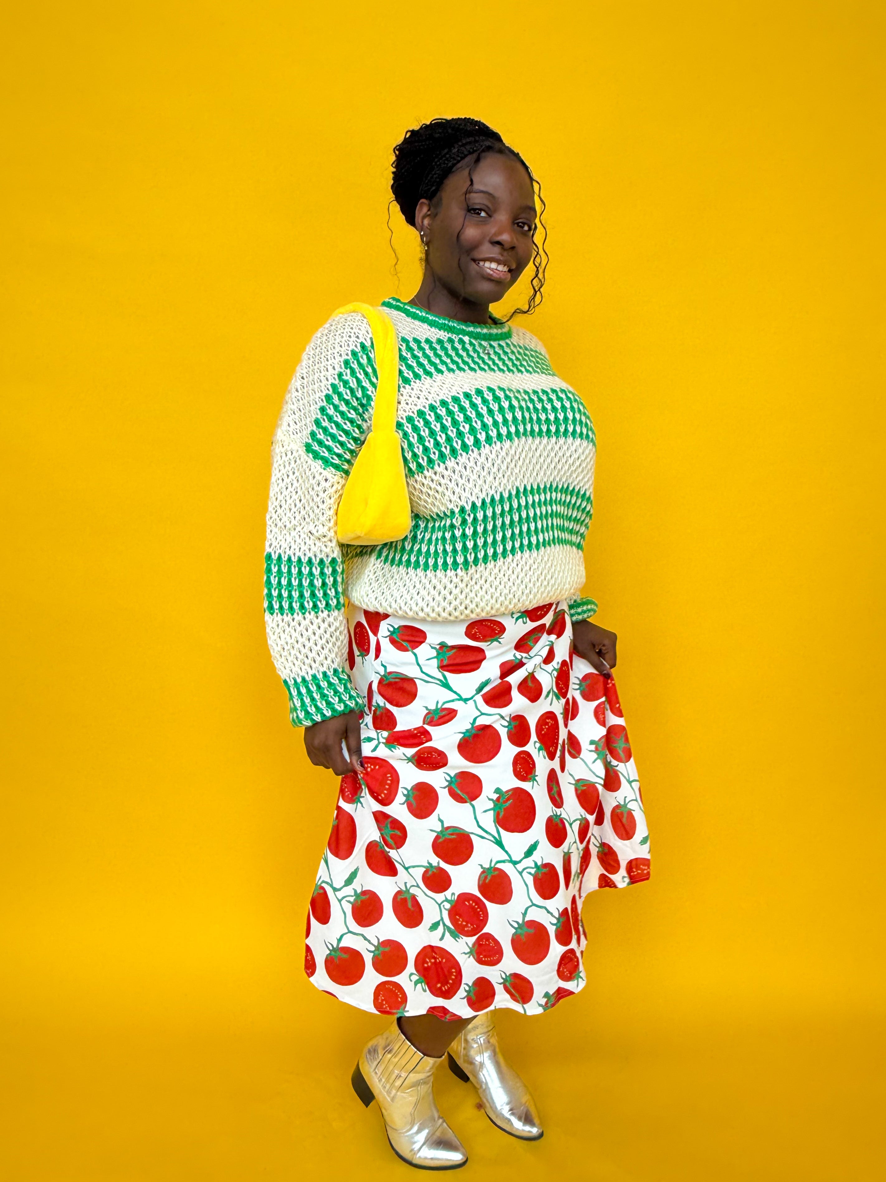 Picking Tomatoes Midi Skirt (S-3XL)