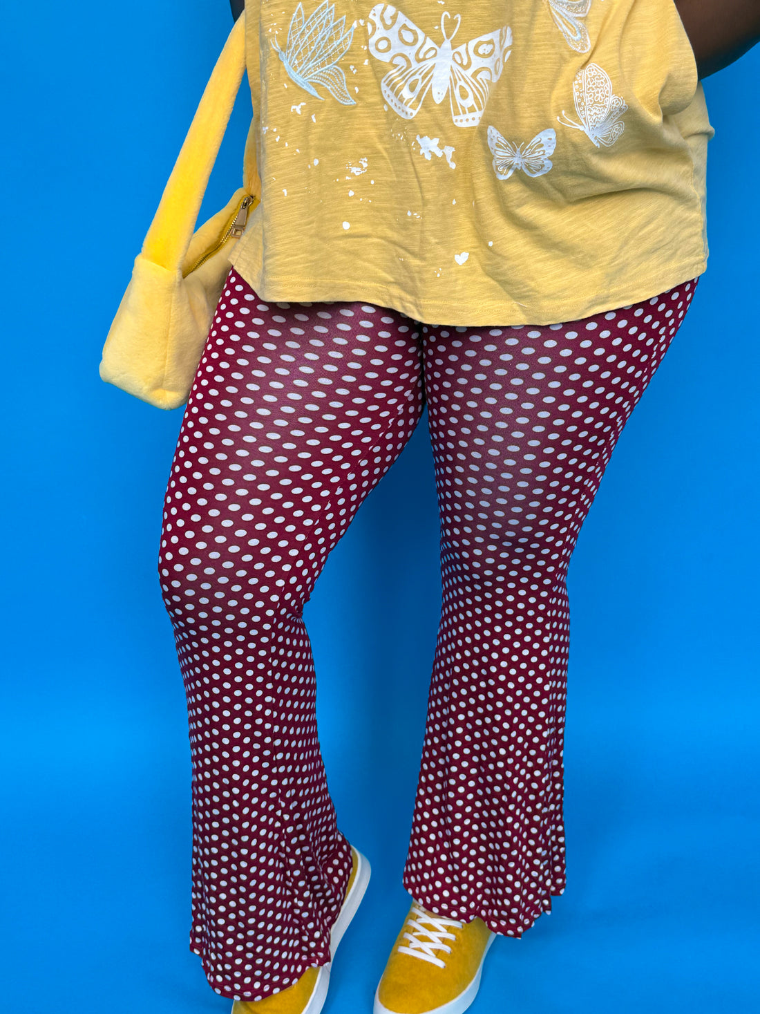 Red Polka Dot Flare Pants (S-3XL)