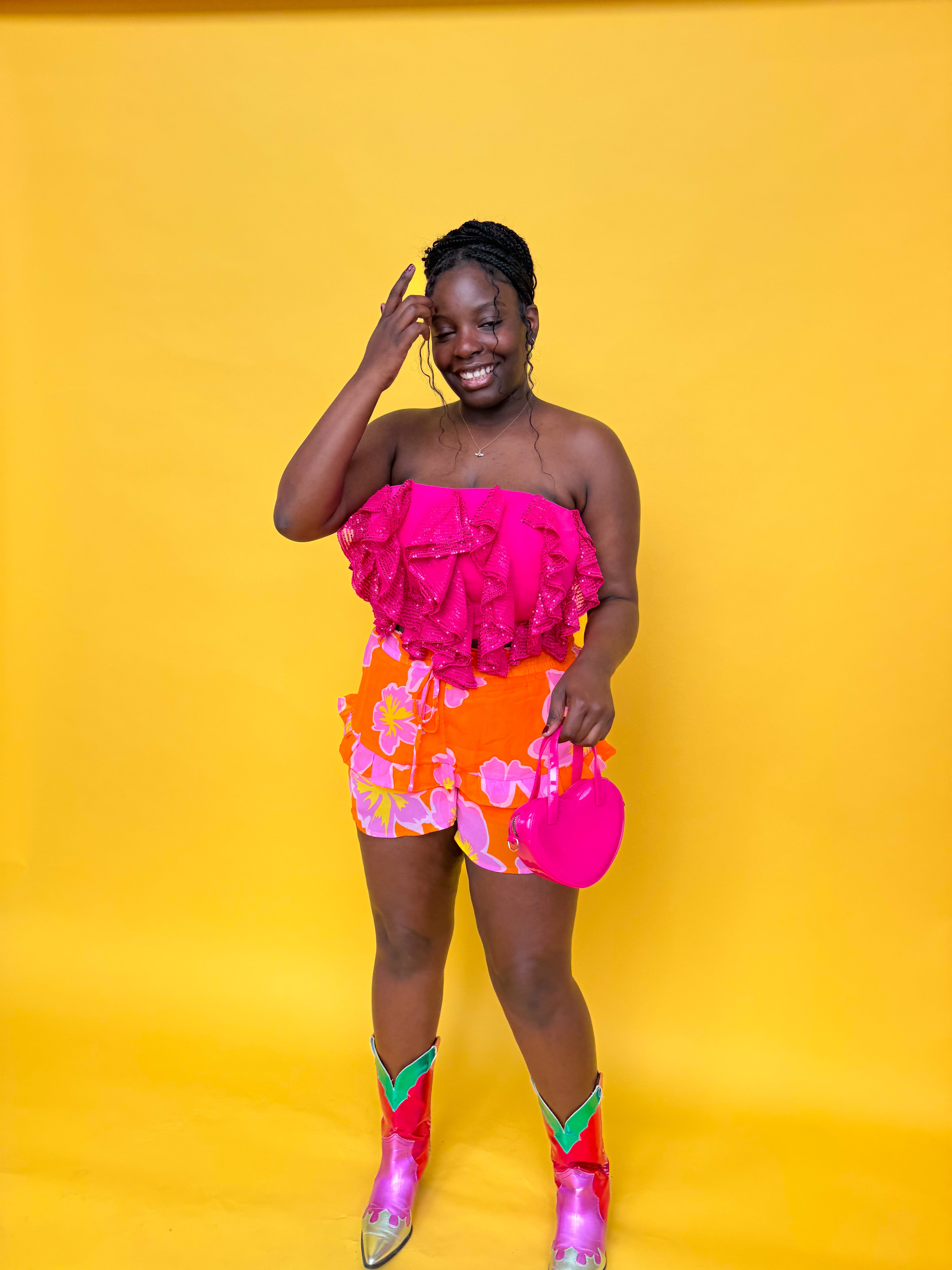 Glowing Pink Sequin Tube Top (S-3XL)