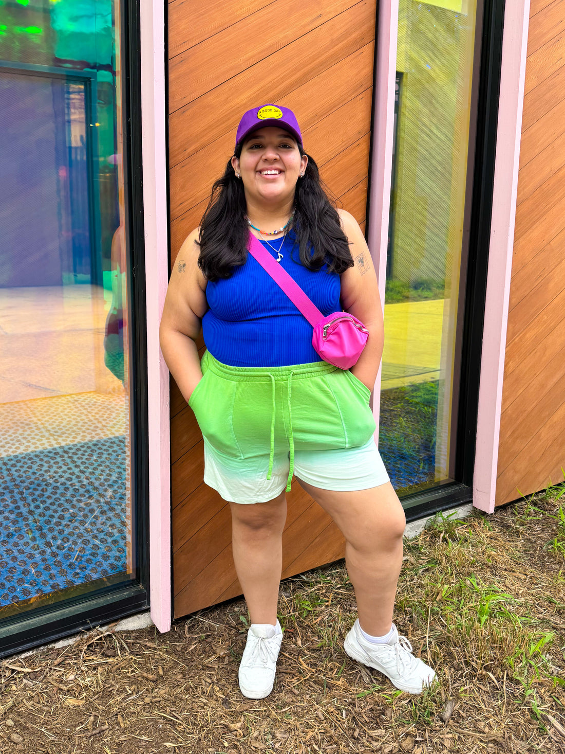 Leafy Green Ombre Shorts (S-3XL)