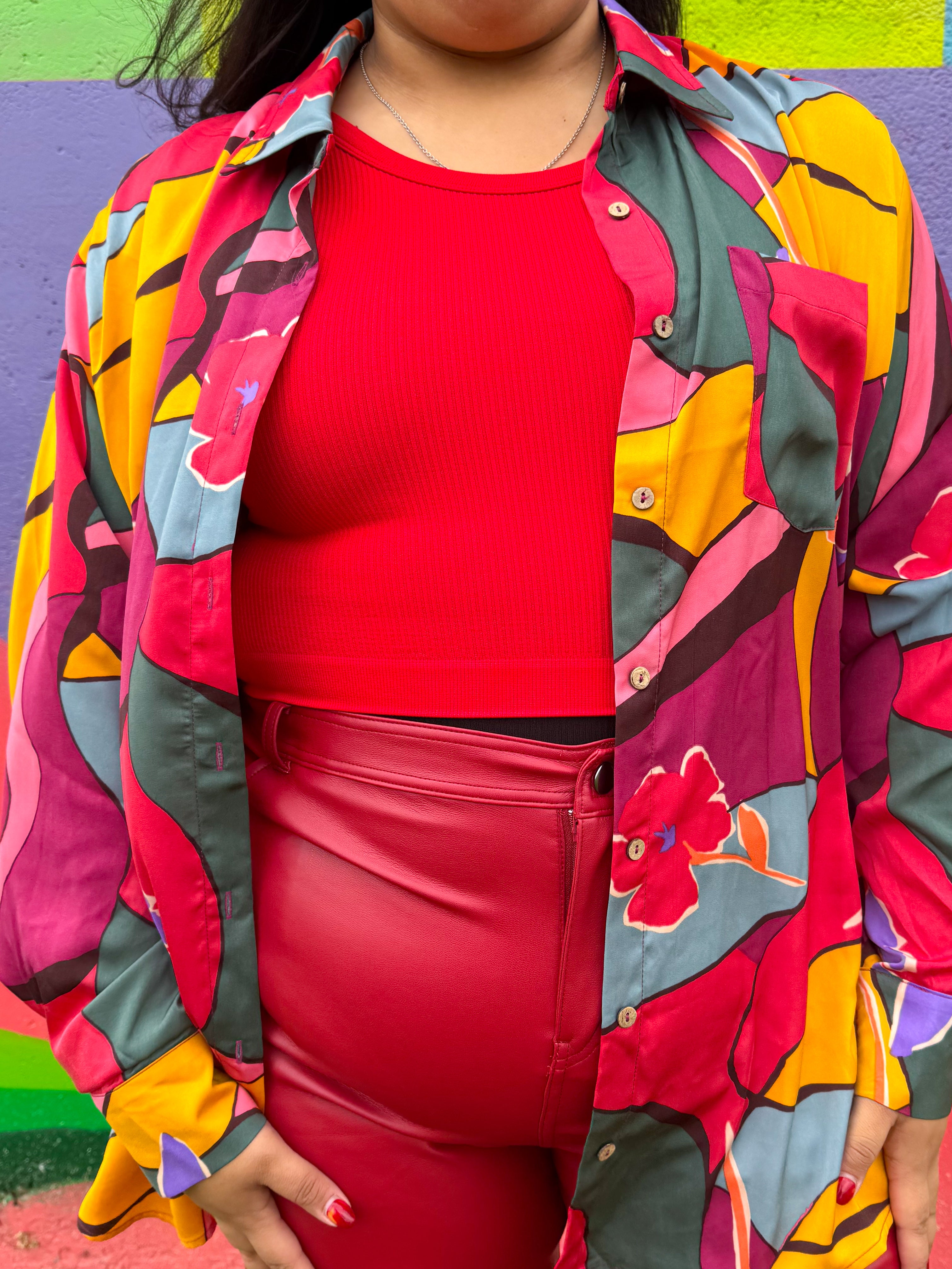 Red Cropped Tank Top (S-2XL)