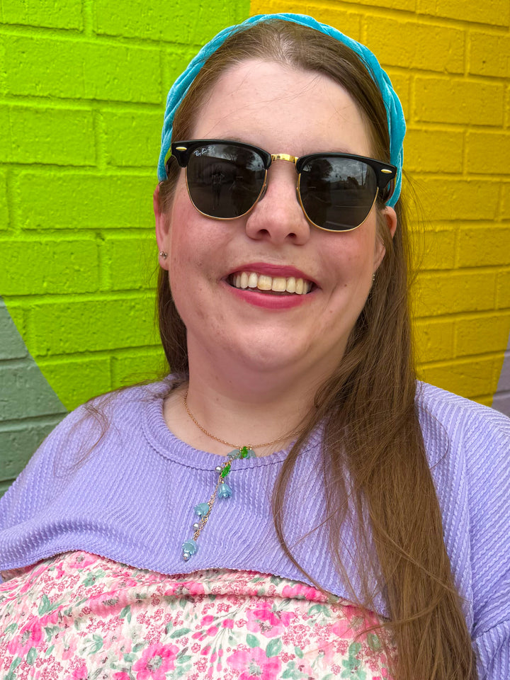 Blue Floral Necklace