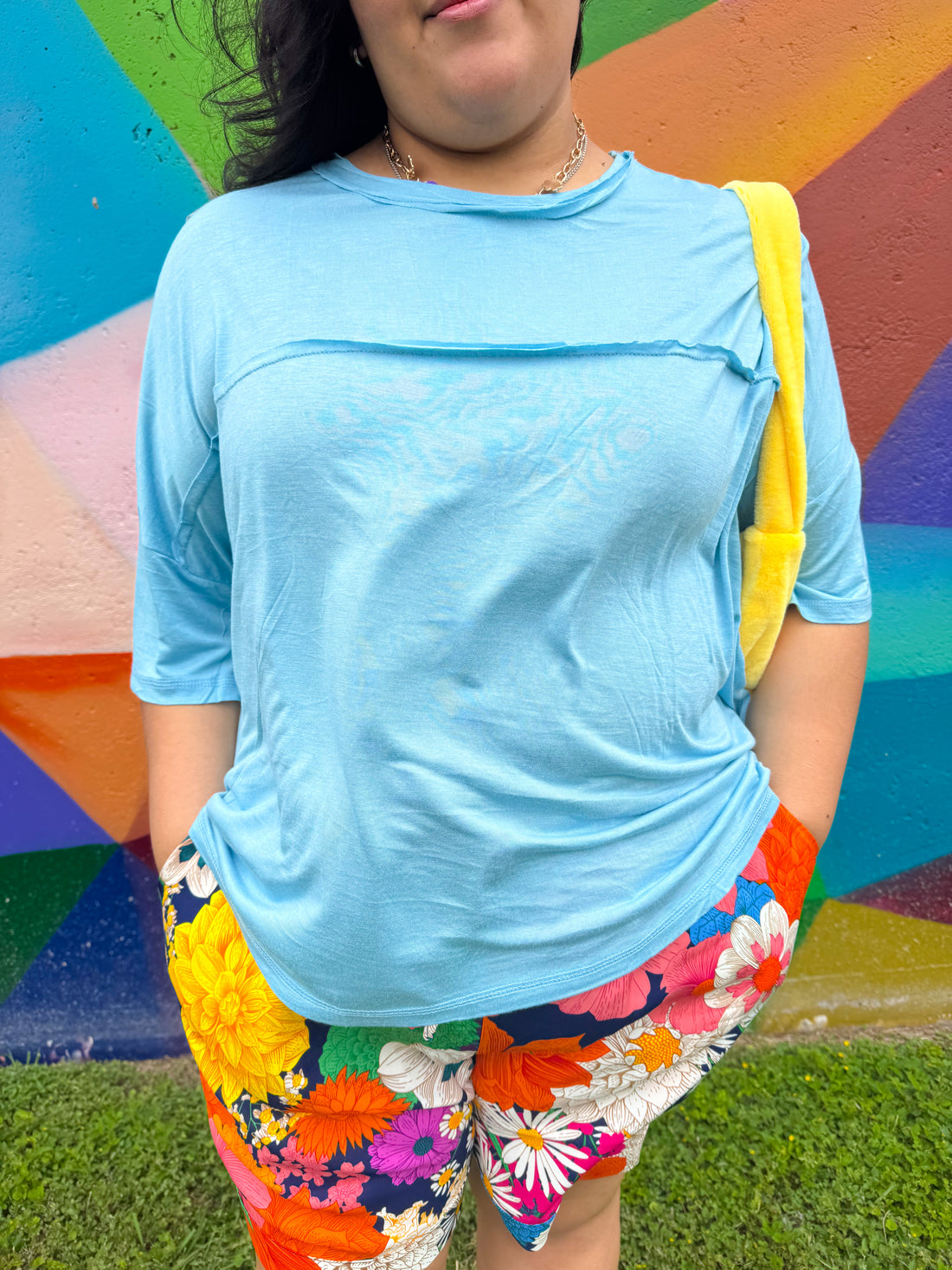 Baby Blue Slouchy Tee (S-3XL)