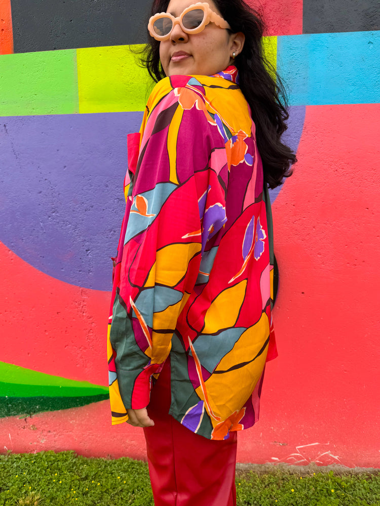 Fall Floral Button Down (S-3XL)