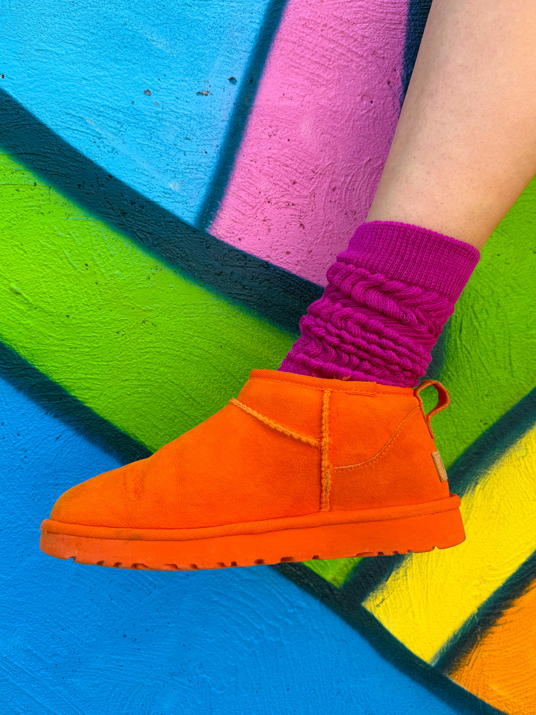 Mulberry Knitted Slouchy Socks