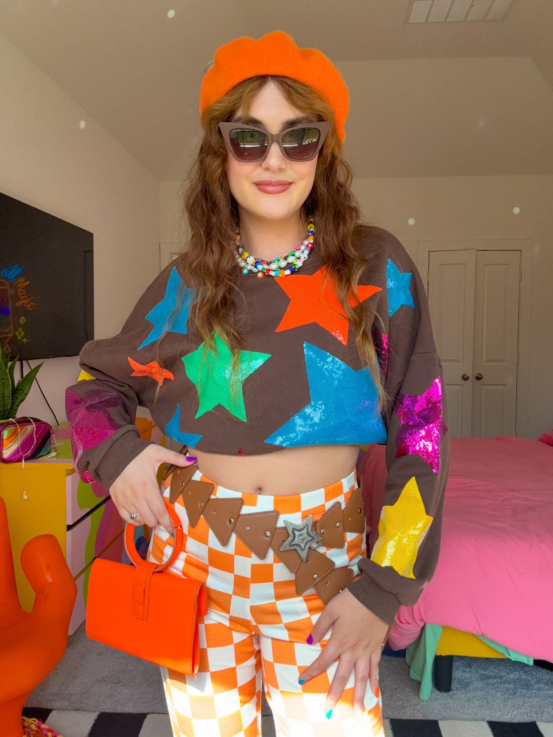 Brown StarShine Sweater (S-L)