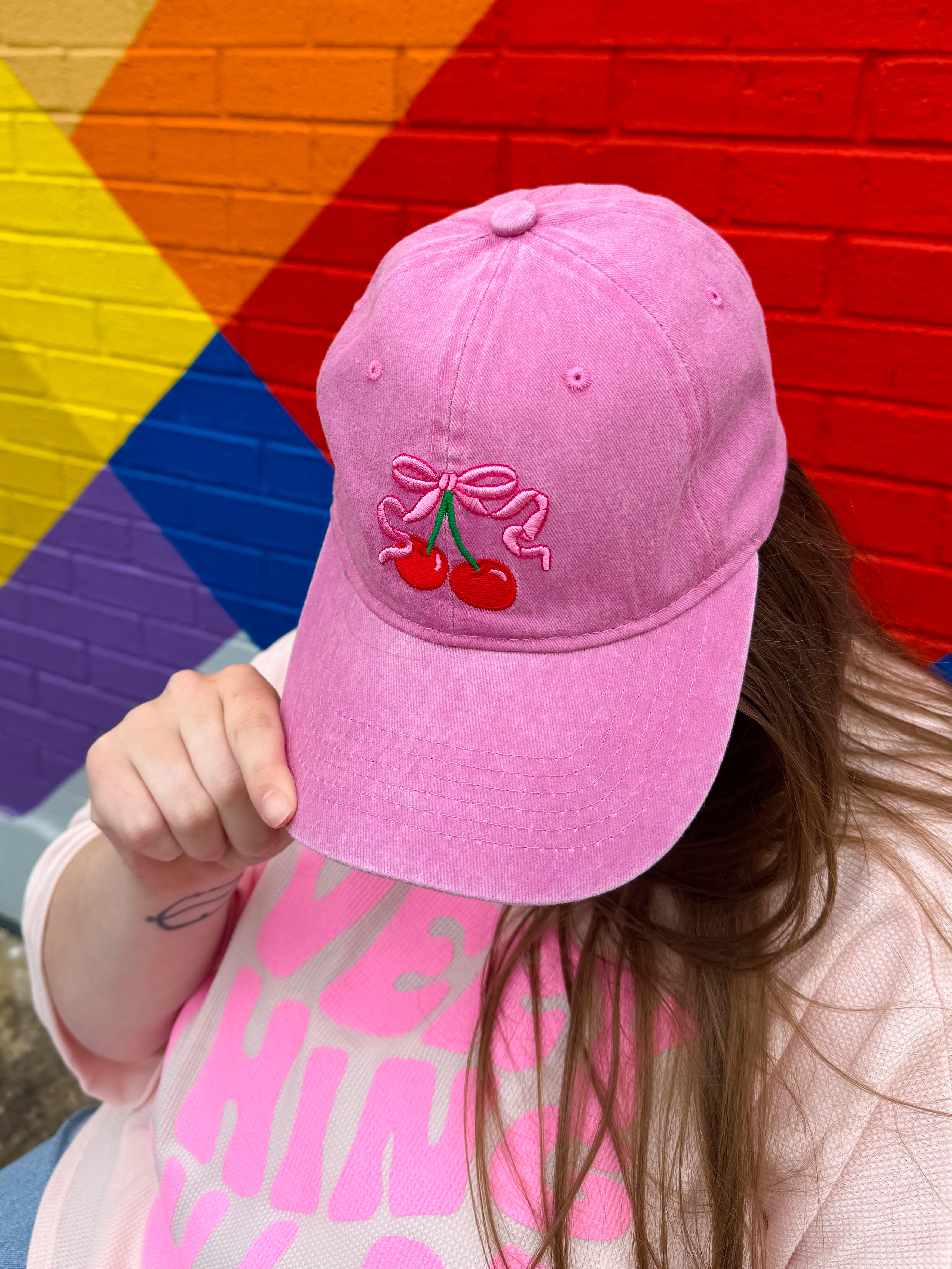 Pink Cherry Summer Hat