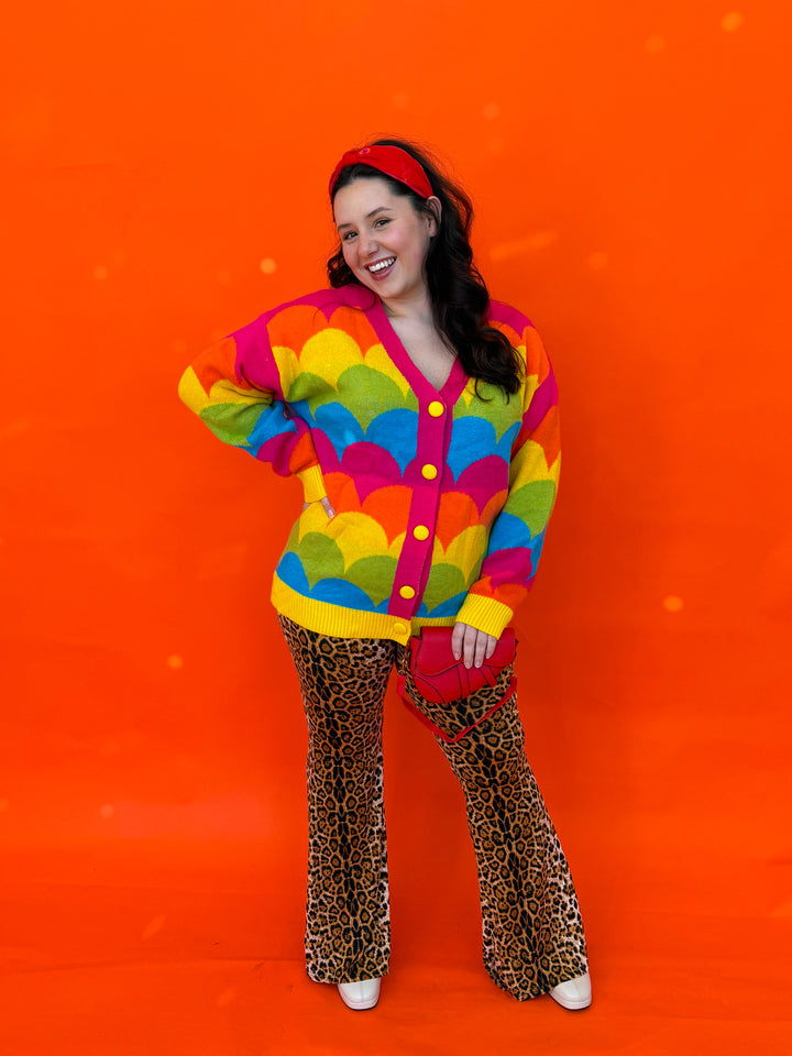 Crayon Rainbow Cardigan (S-XL)