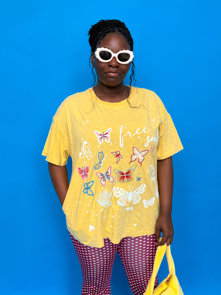 Yellow Butterfly Tee (S-XL)