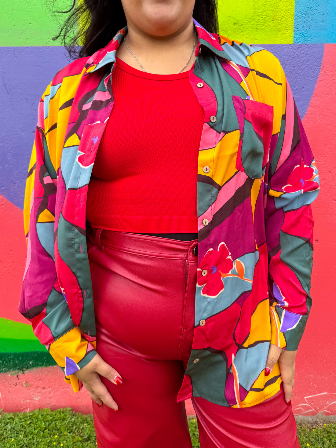 Fall Floral Button Down (S-3XL)