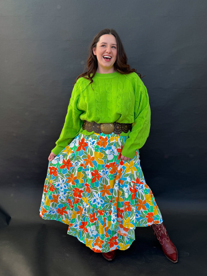 Island Vacation Maxi Skirt (S-3x)