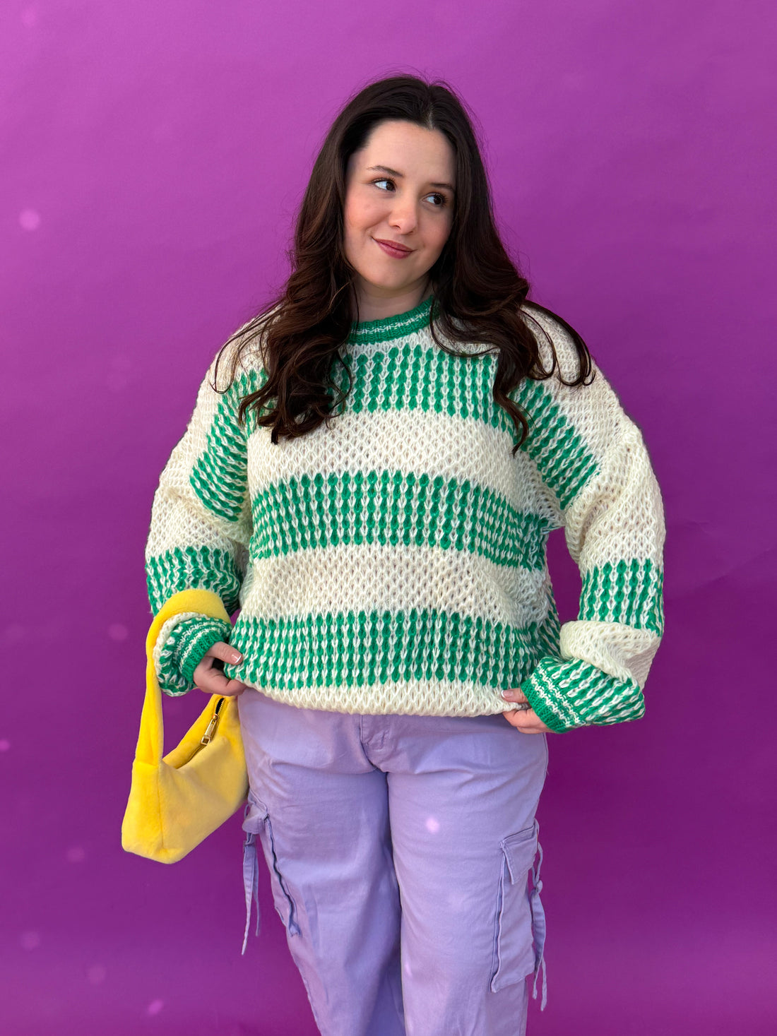 Green Striped Sweater (S-3XL)