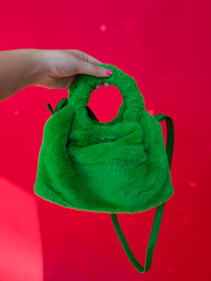 Green Fuzzy Purse