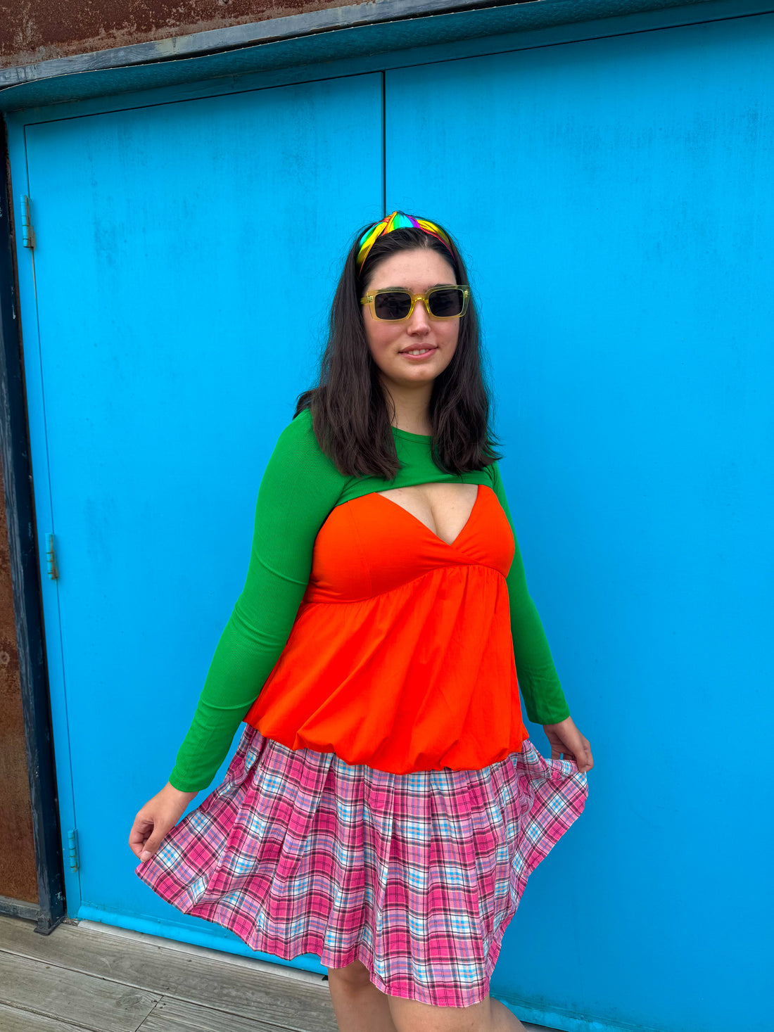 Cher Pleated Plaid Skirt (S-3XL)