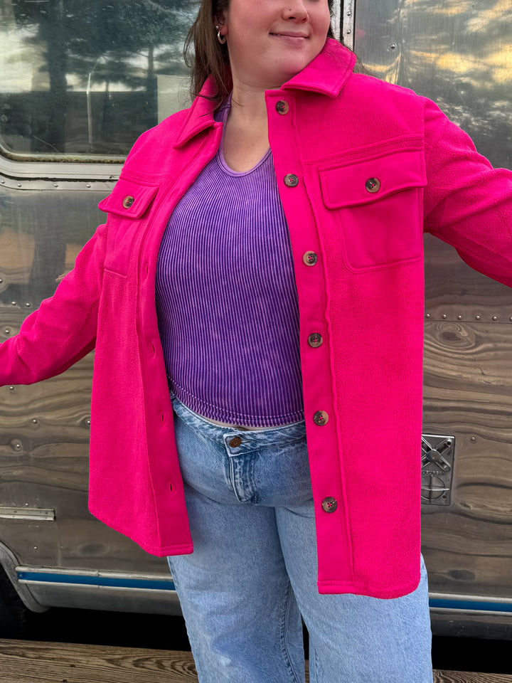 Jupiter Shacket in Pink(S-3XL)