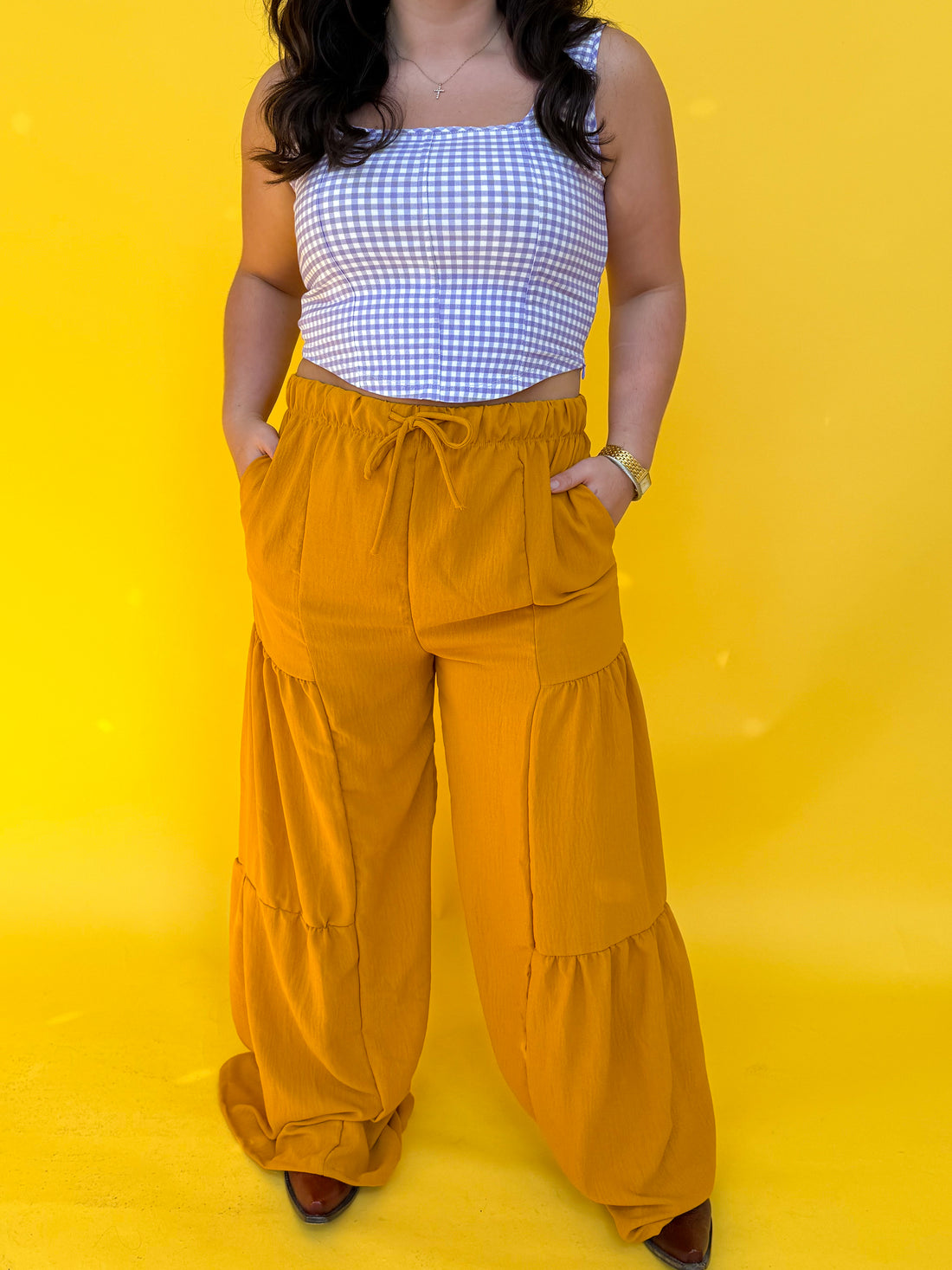 Mustard Flare Pants (S-3XL)
