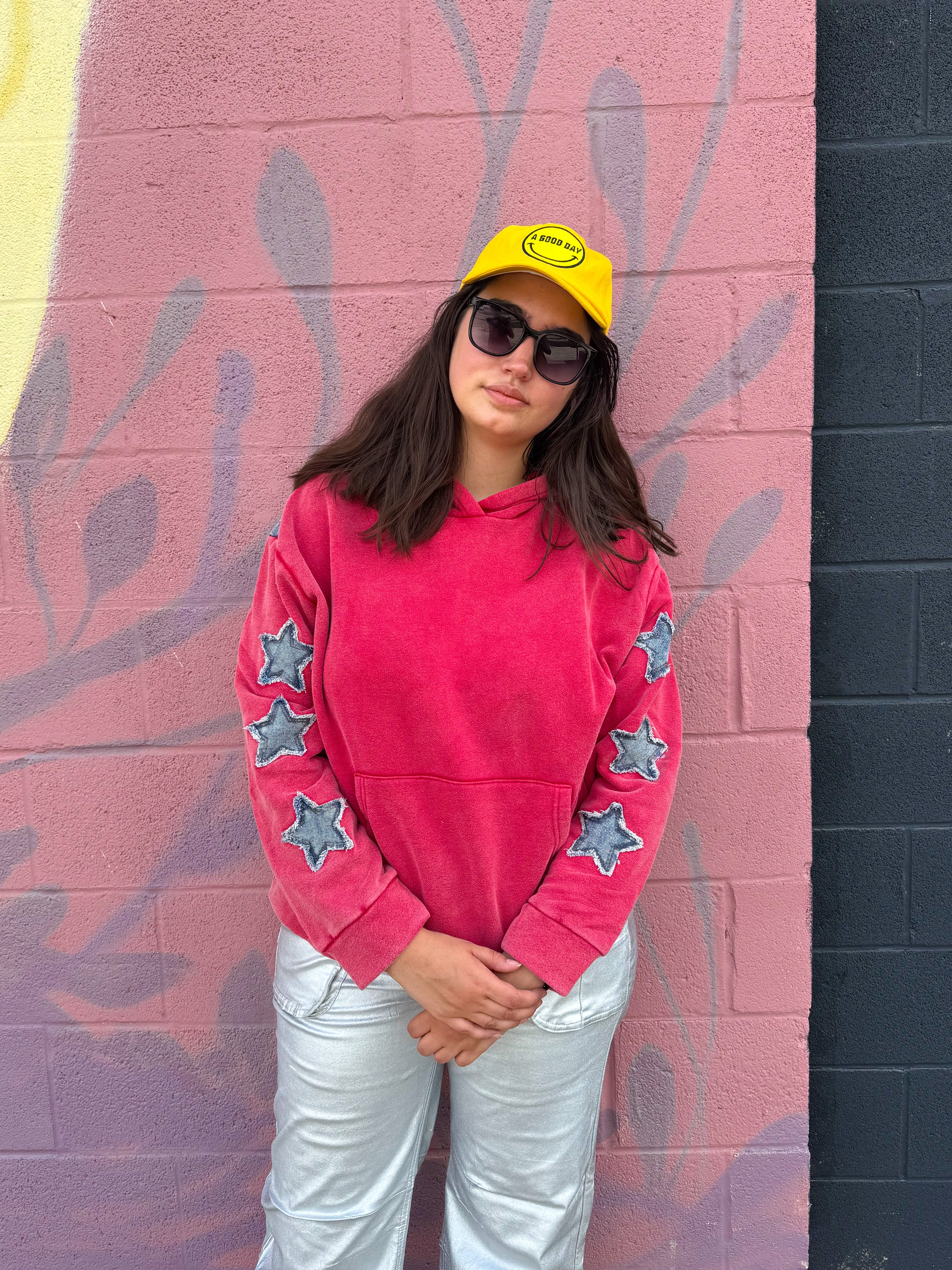 Red RockStar Denim Hoodie (S-3XL)