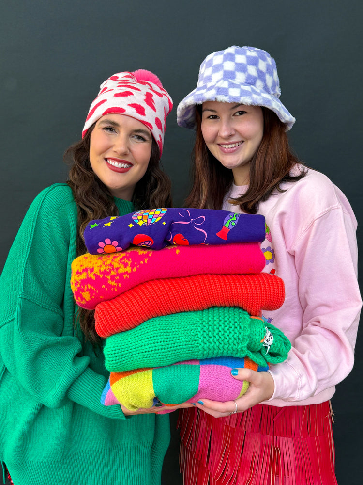 Lilac Checker Bucket Hat
