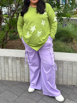 Lavender Cargo Pants (S-3x)