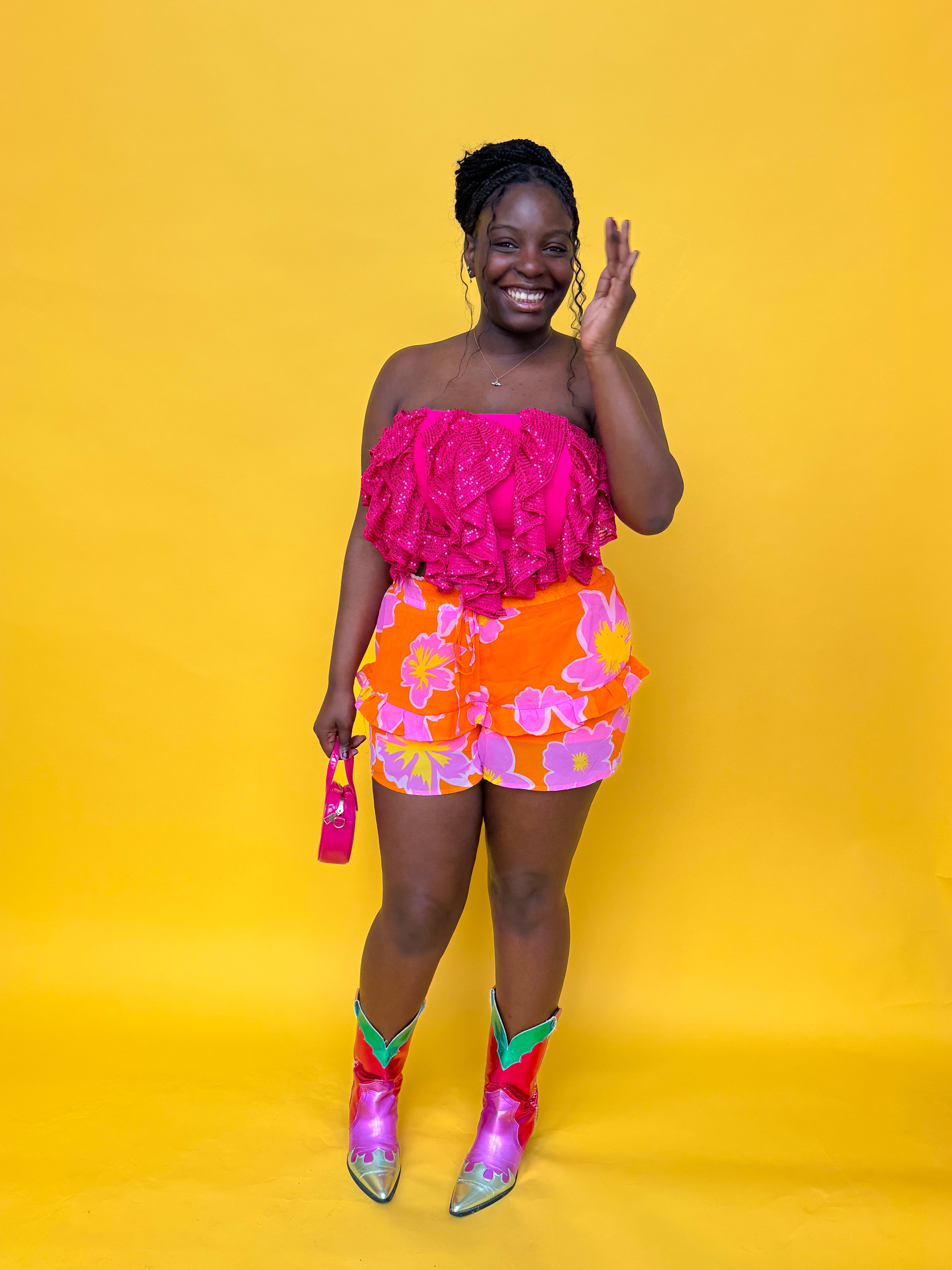 Tangerine Dream Floral Shorts (S-2XL)