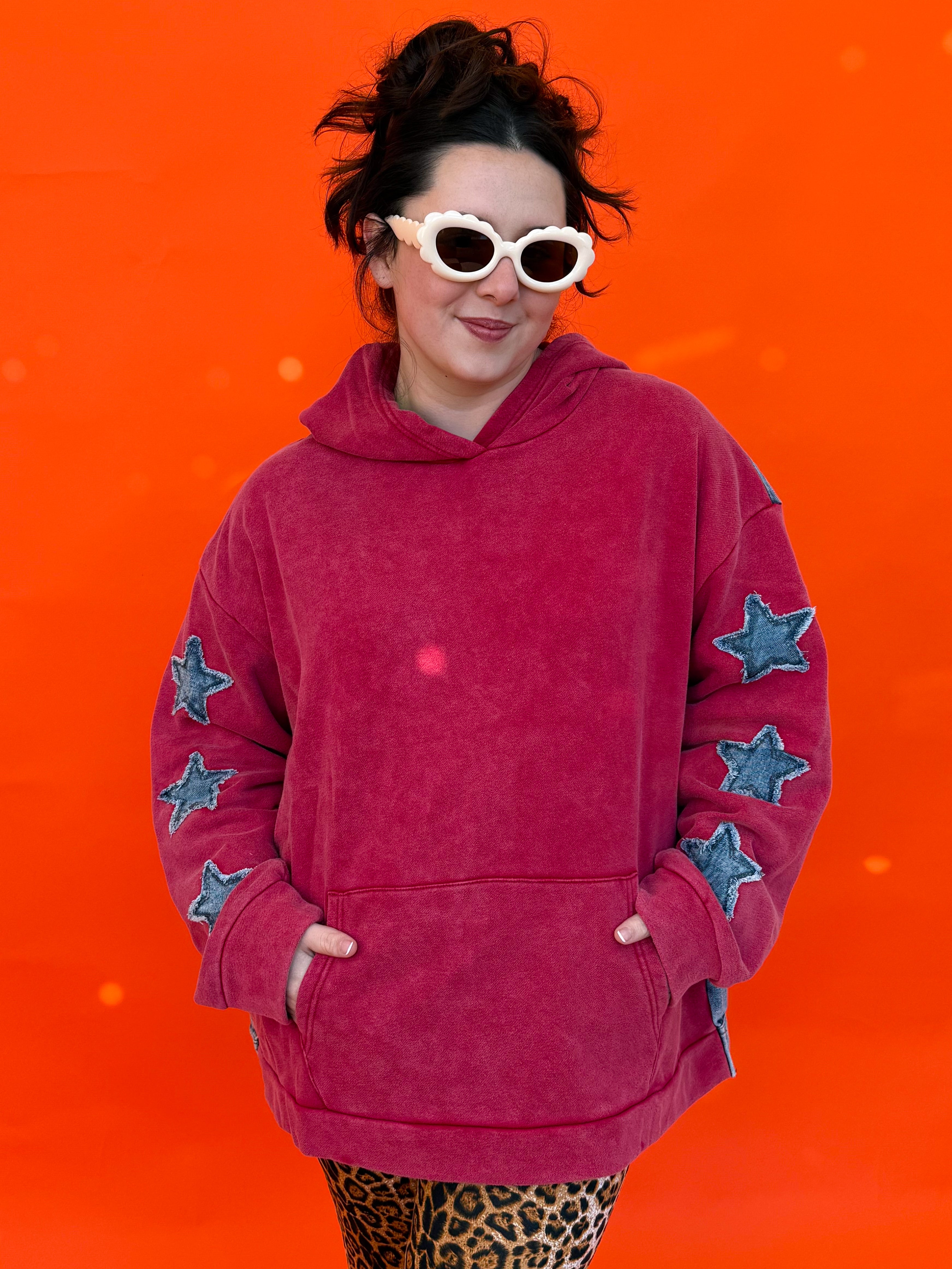 Red RockStar Denim Hoodie (S-3XL)