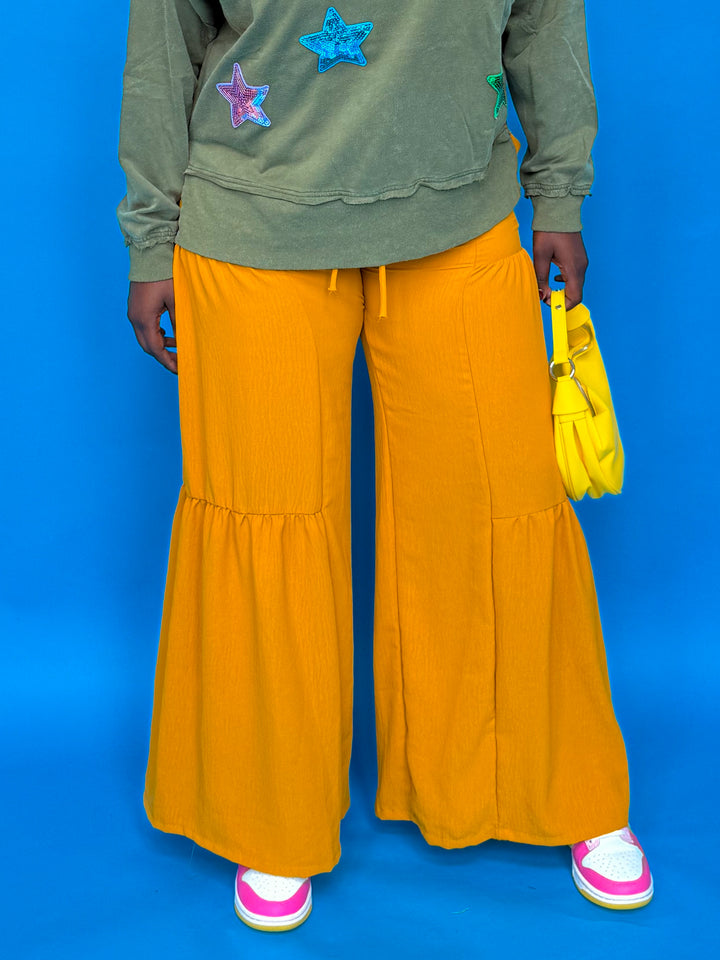 Mustard Flare Pants (S-3XL)
