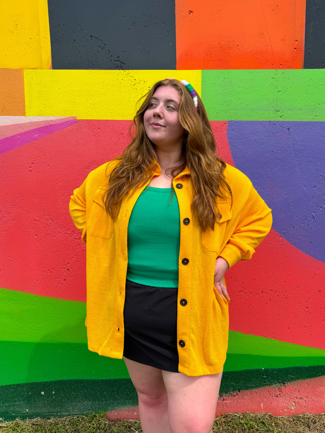 Gold Buttondown Fall Shacket (S-3XL)