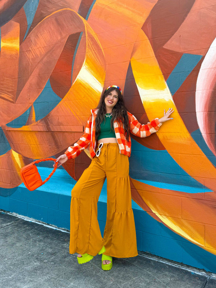 Mustard Flare Pants (S-3XL)