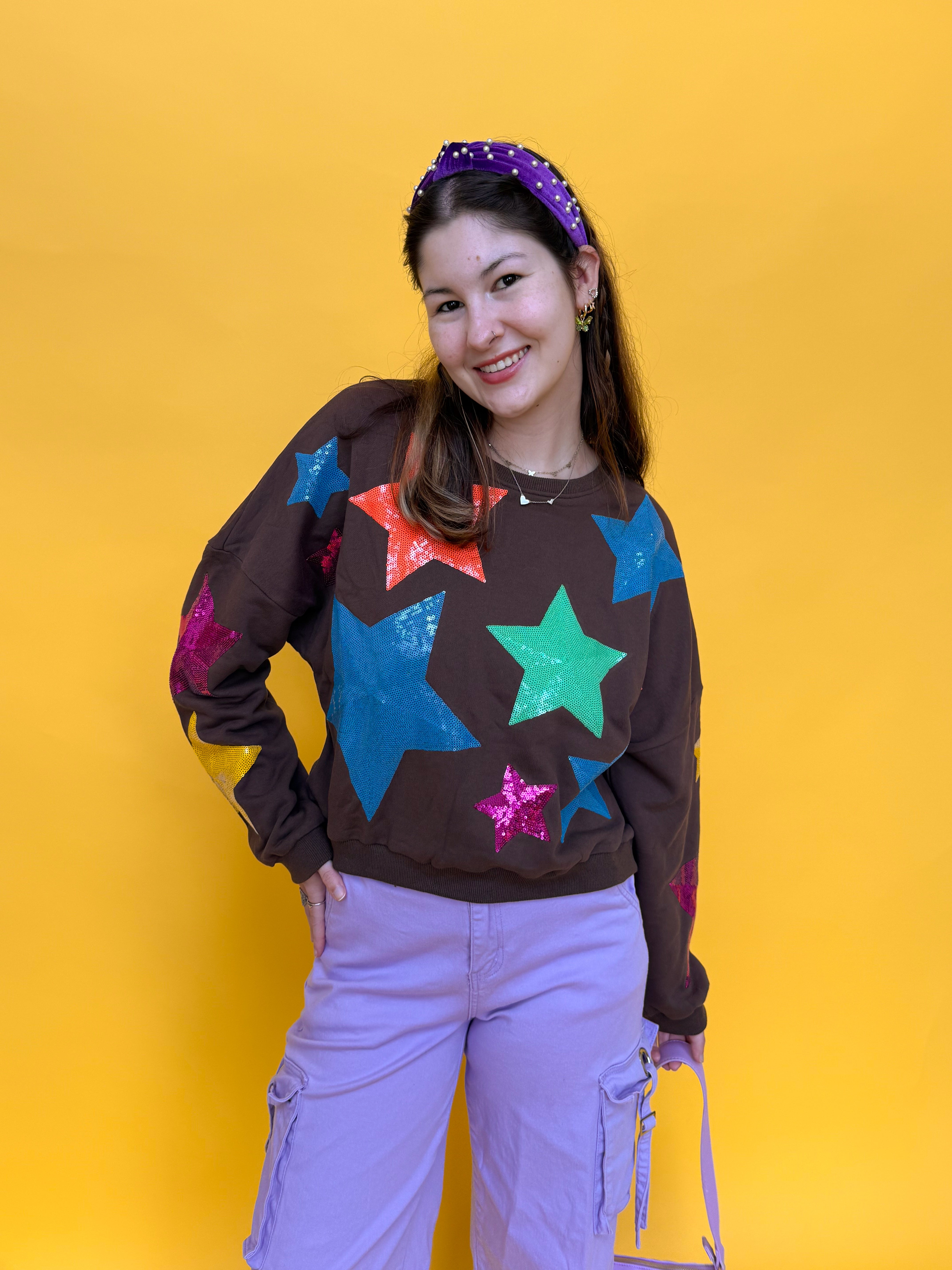 Brown StarShine Sweater (S-L)