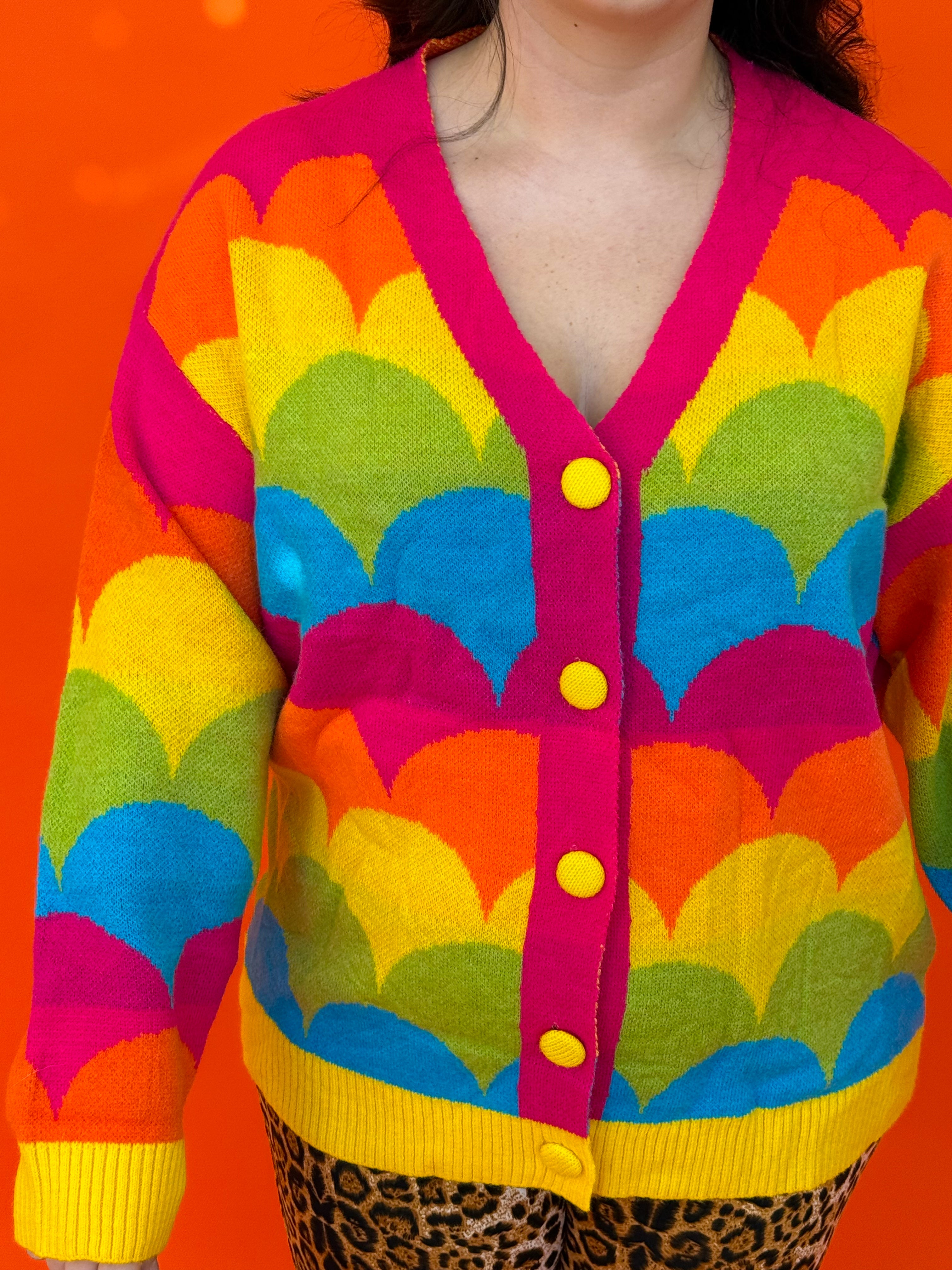 Crayon Rainbow Cardigan (S-XL)