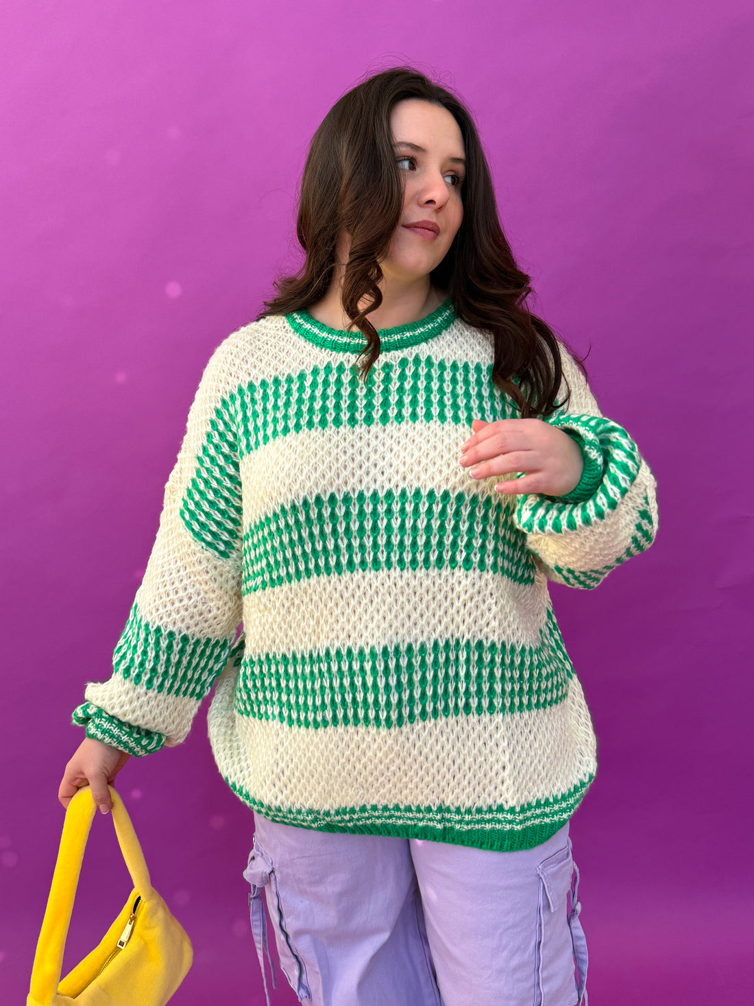 Green Striped Sweater (S-3XL)