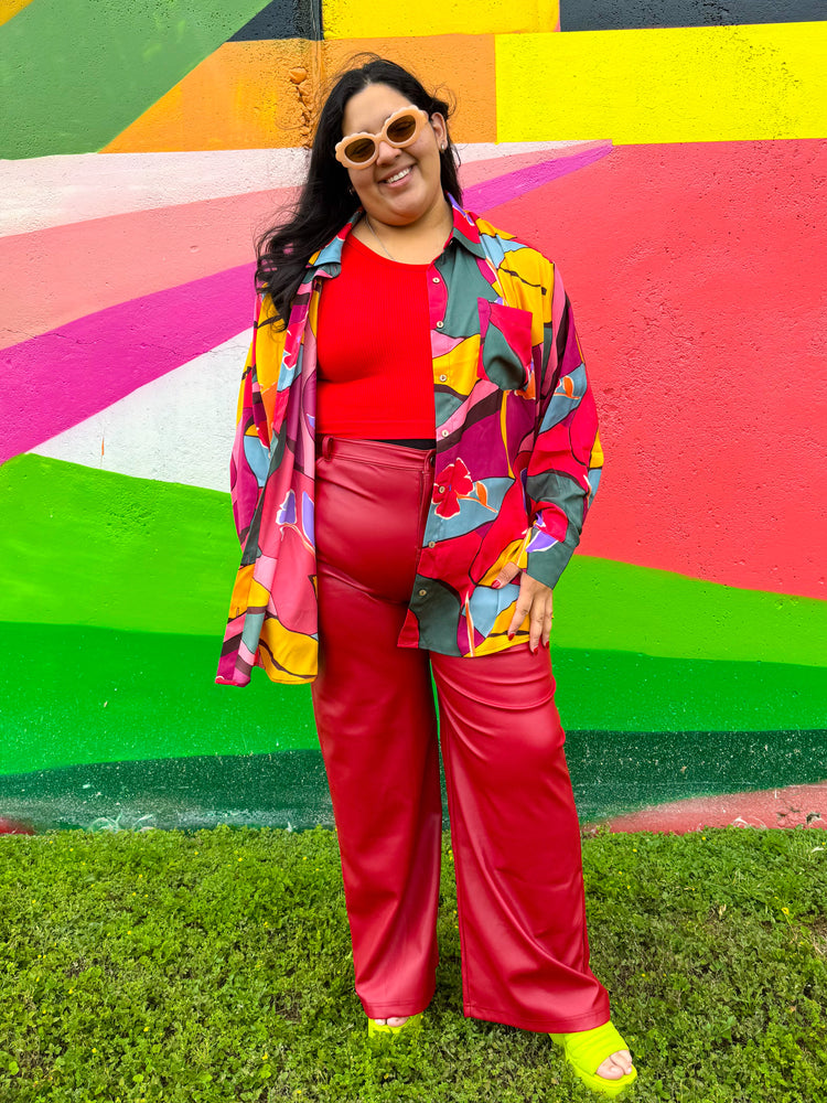 Fall Floral Button Down (S-3XL)