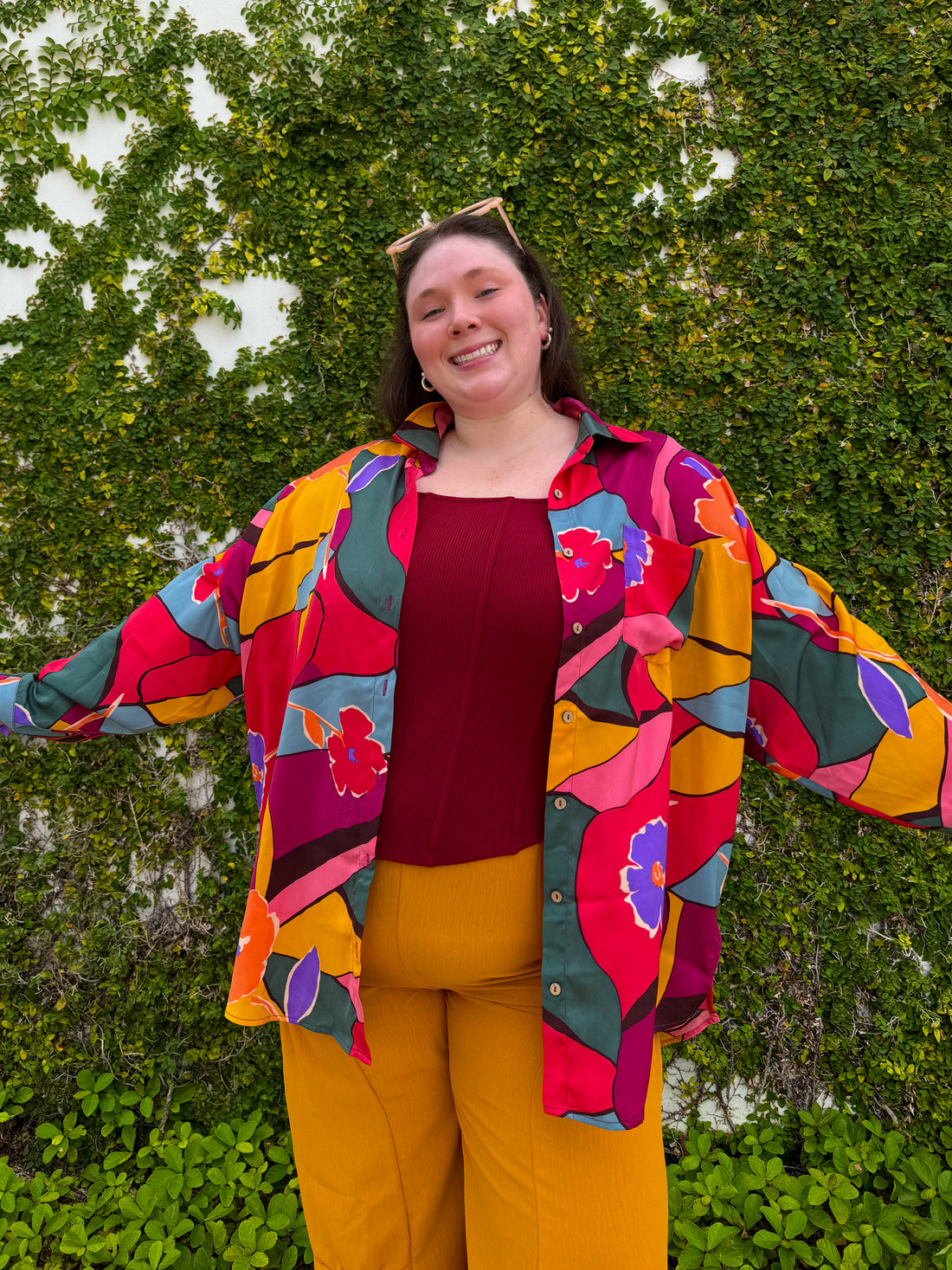 Fall Floral Button Down (S-3XL)