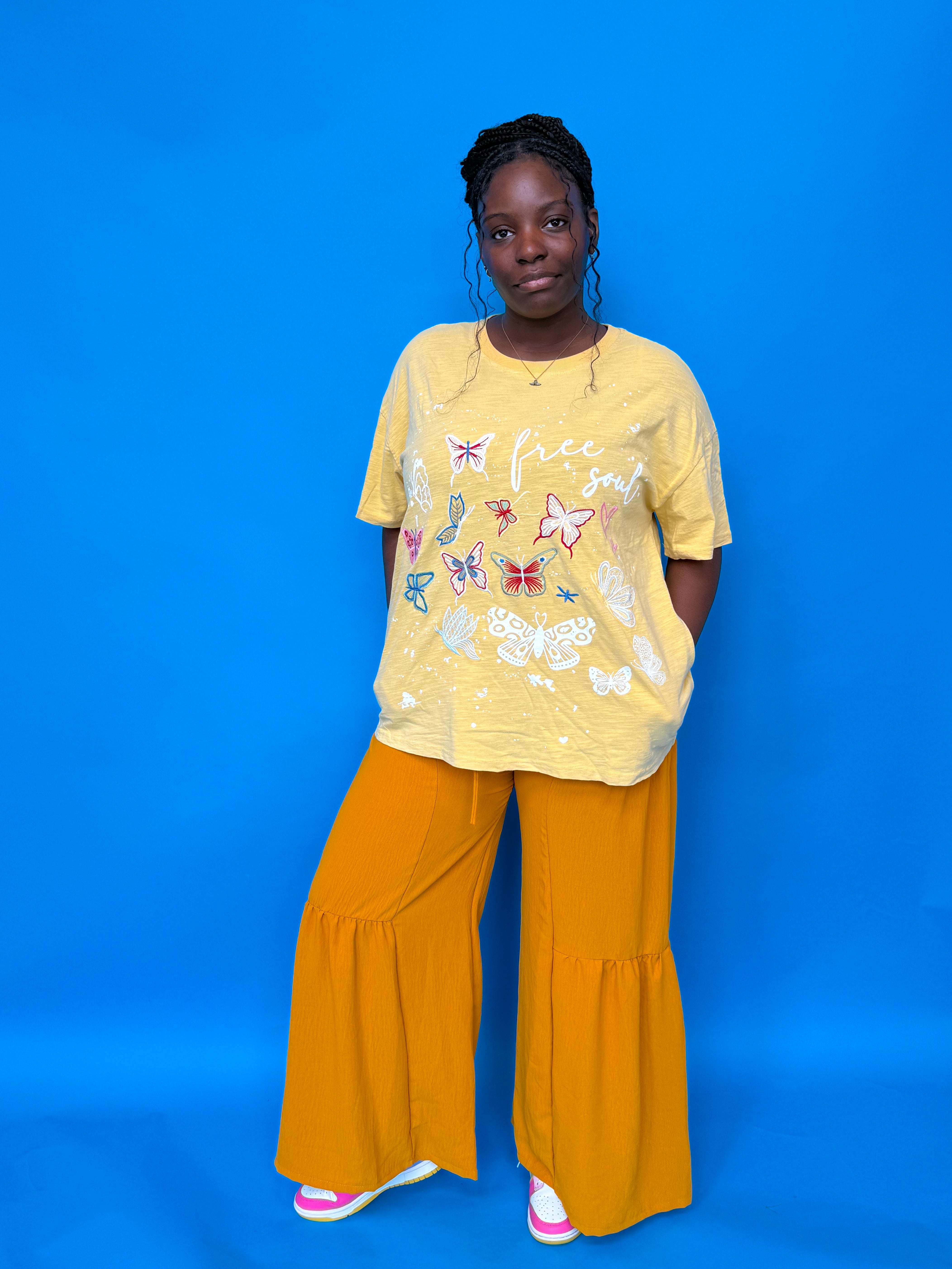 Yellow Butterfly Tee (S-XL)