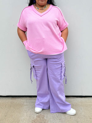 Lavender Cargo Pants (S-3x)